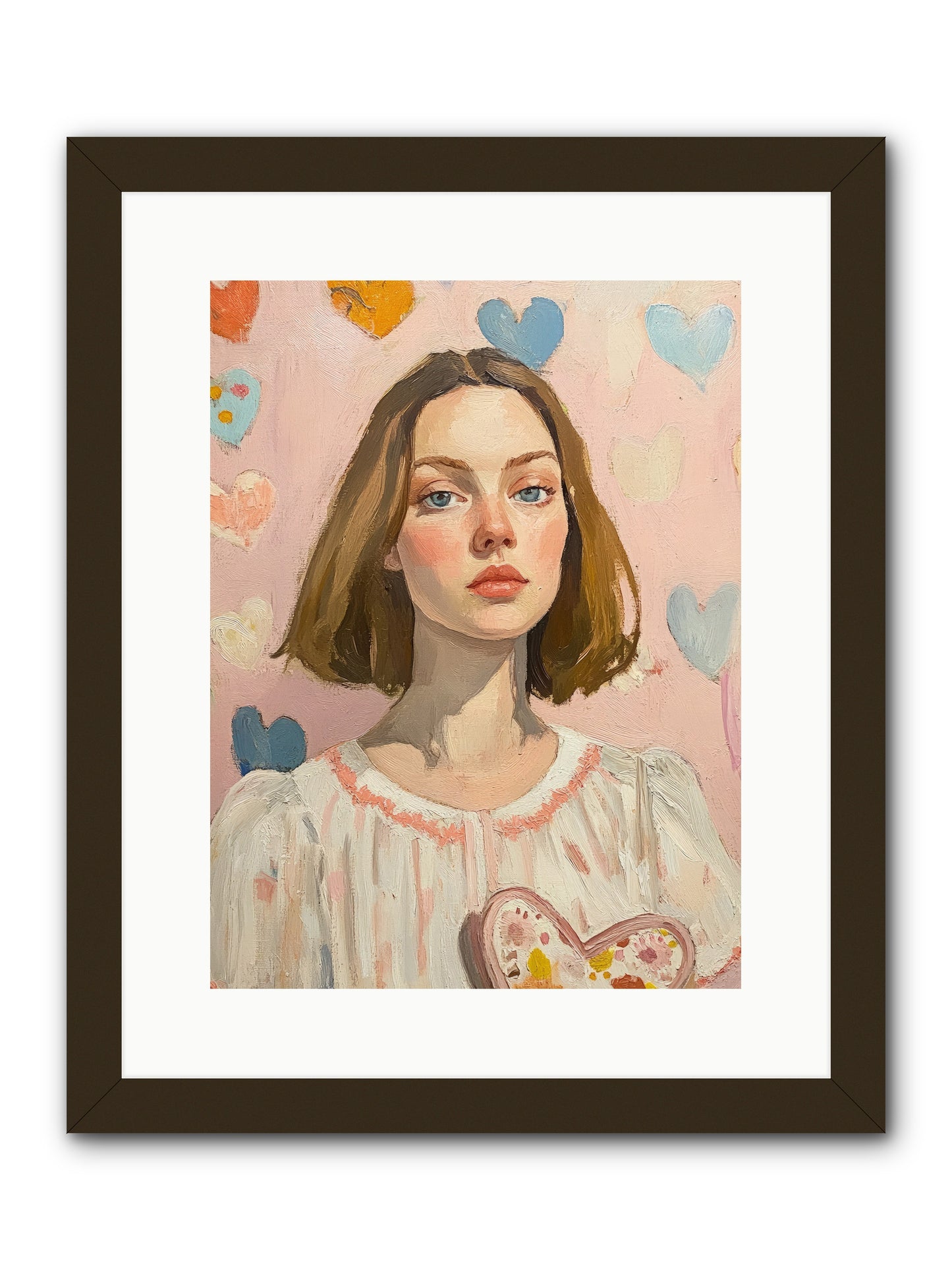 Valentine's Garden -- Framed Print - Black 12x16