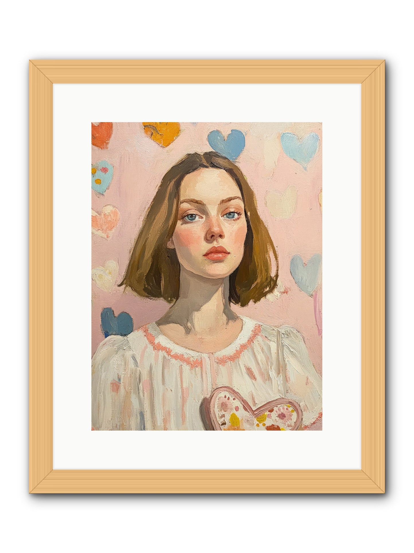 Valentine's Garden -- Framed Print - Natural 12x16