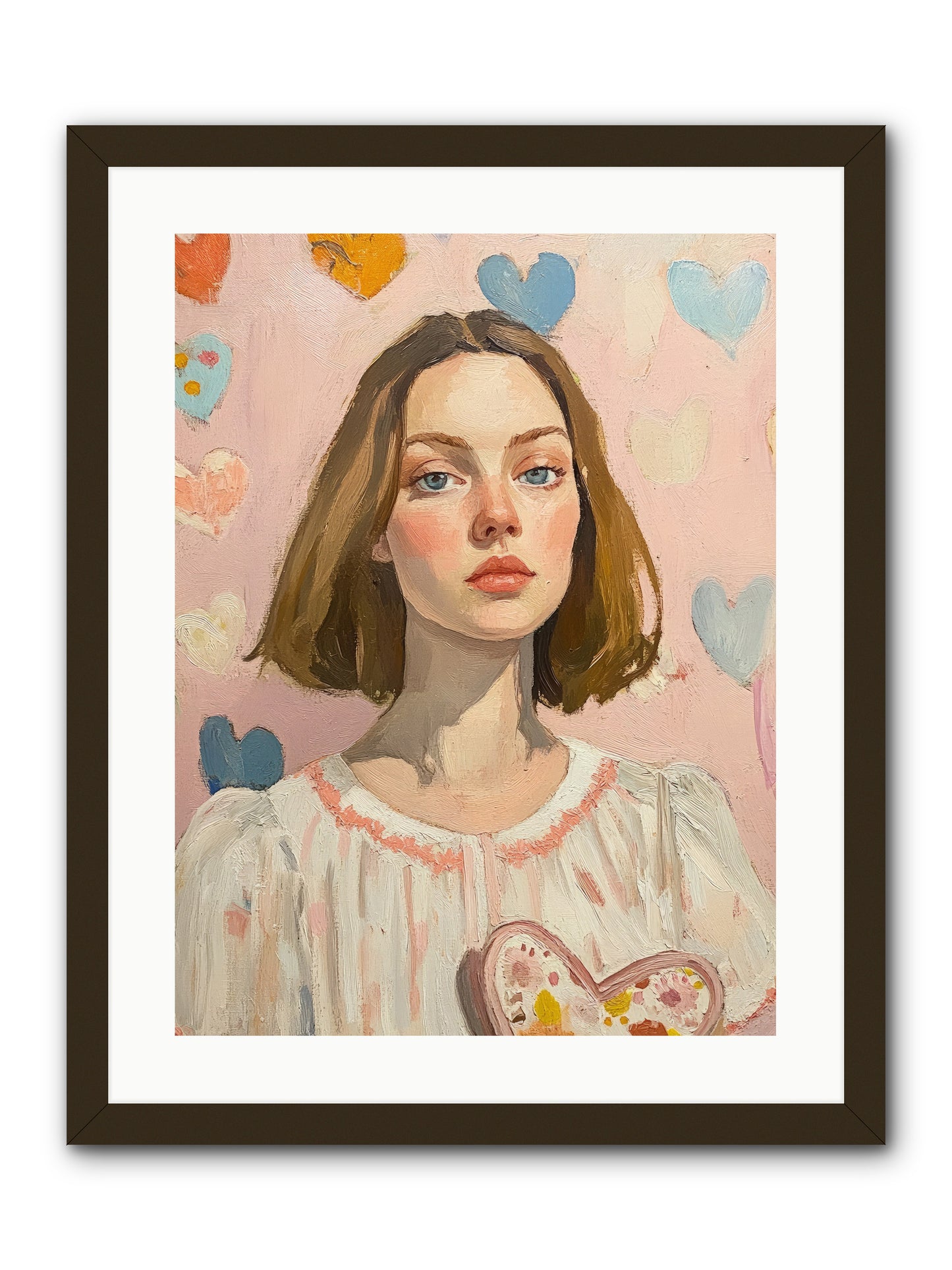 Valentine's Garden -- Framed Print - Black 18x24