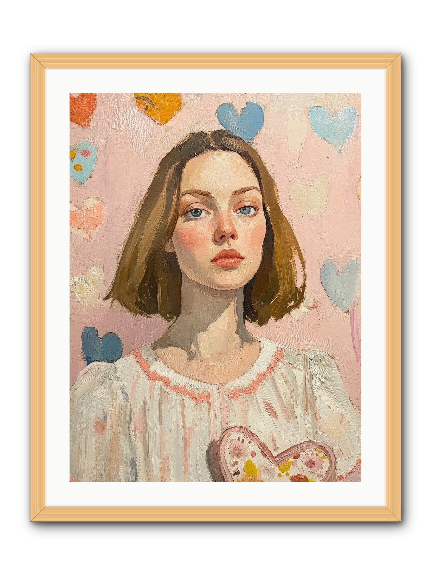 Valentine's Garden -- Framed Print - Natural 24x32