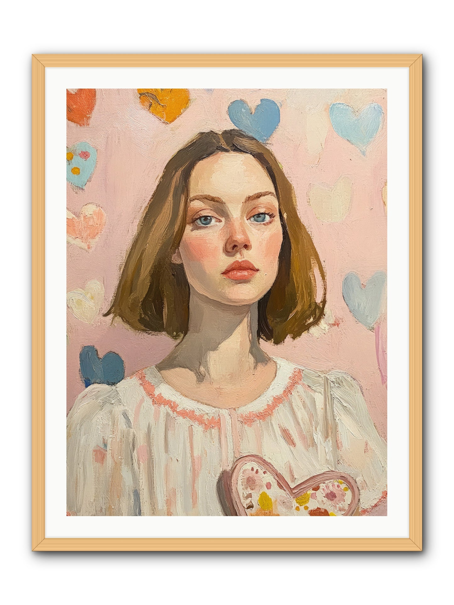 Valentine's Garden -- Framed Print - Natural 30x40