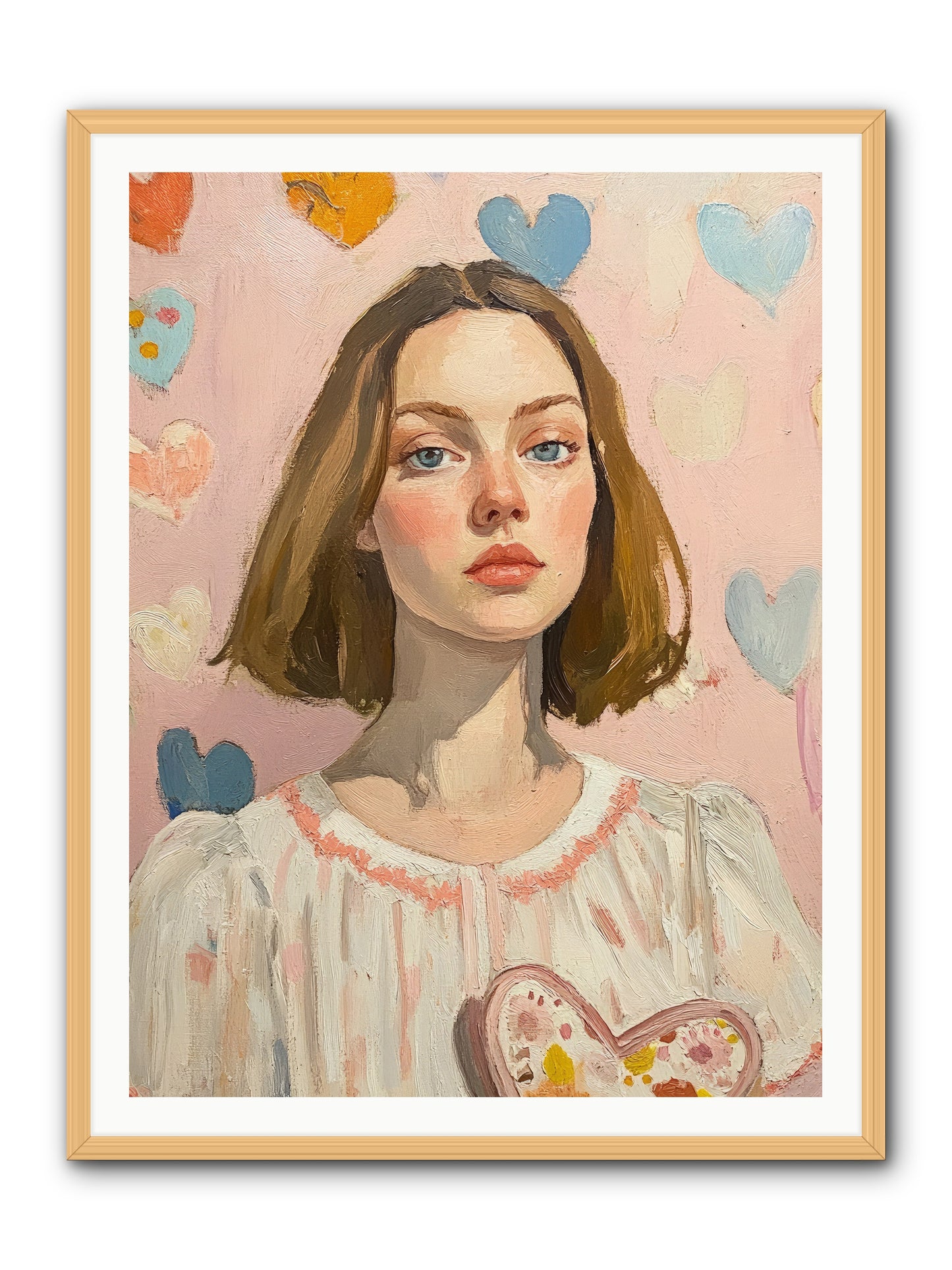 Valentine's Garden -- Framed Print - Natural 36x48