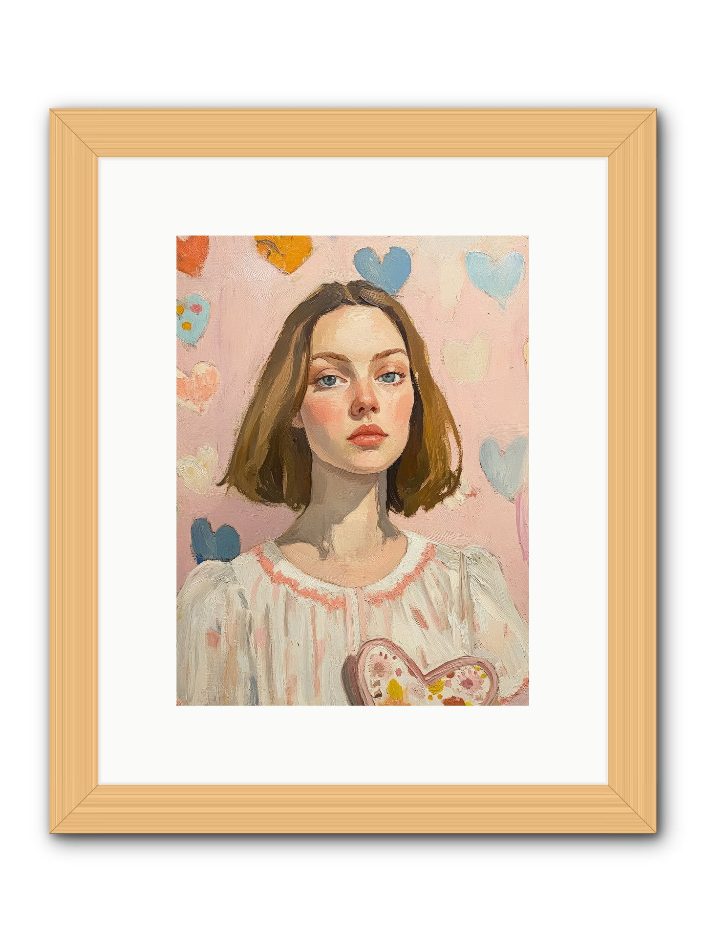 Valentine's Garden -- Framed Print - Natural 9x12