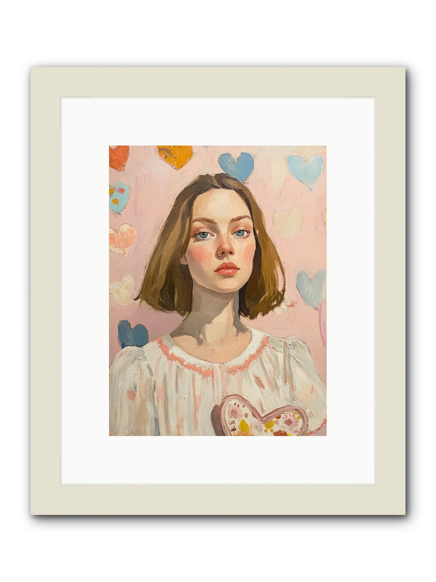 Valentine's Garden -- Framed Print - White 9x12