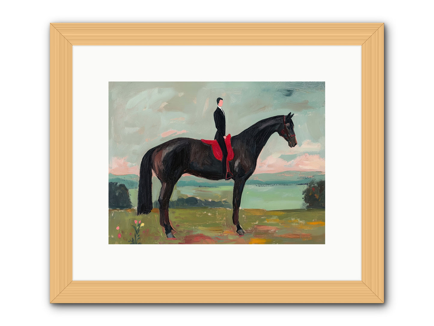 Valiant Pursuit -- Framed Print - Natural 12x9