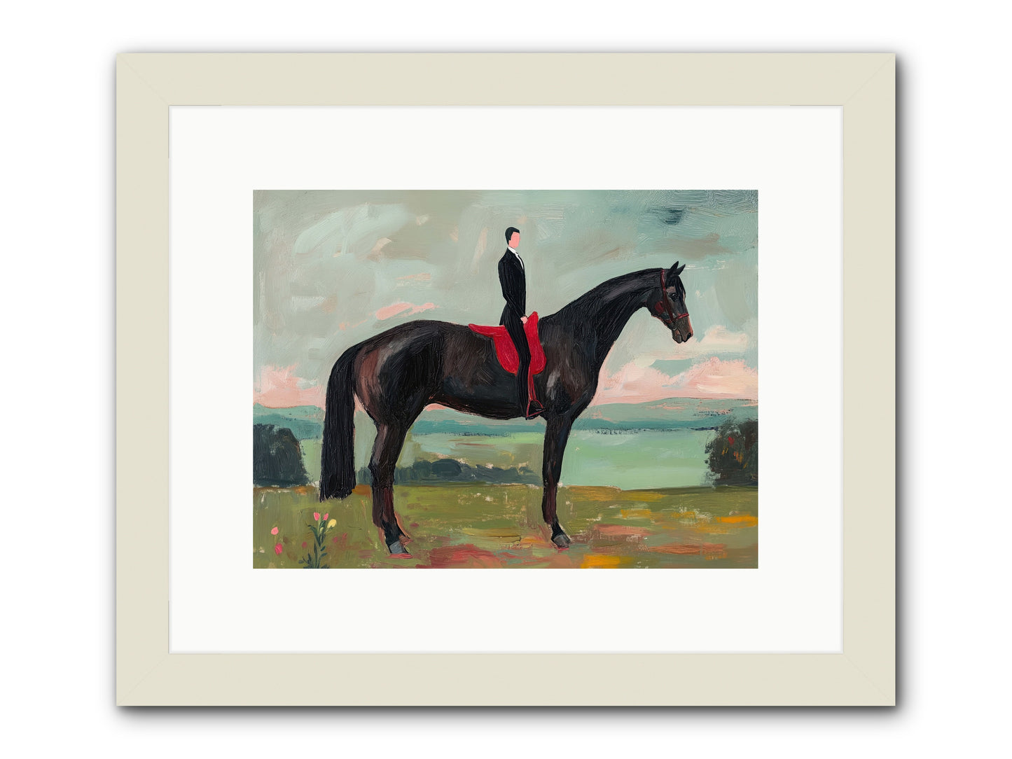 Valiant Pursuit -- Framed Print - White 12x9