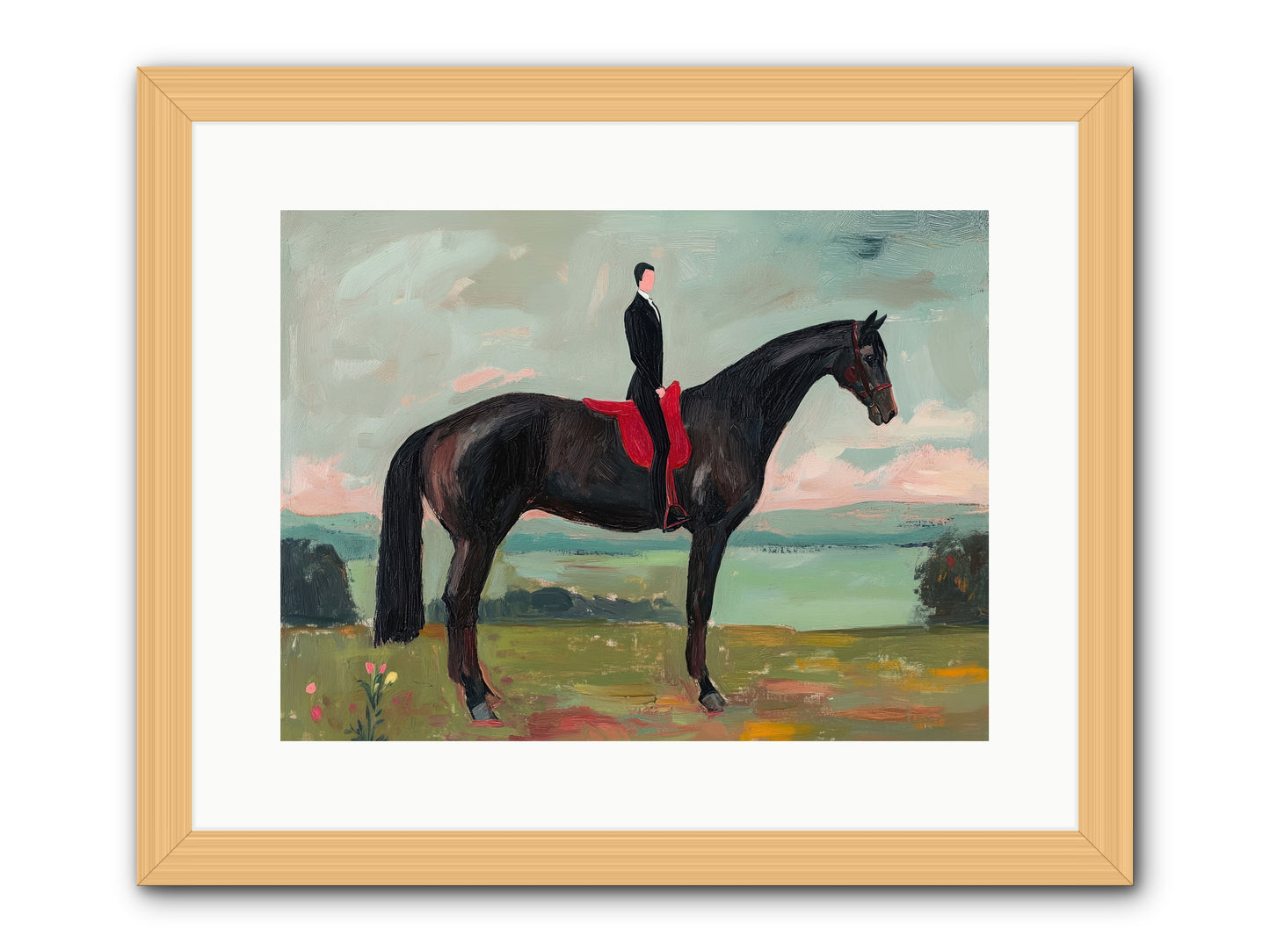 Valiant Pursuit -- Framed Print - Natural 16x12