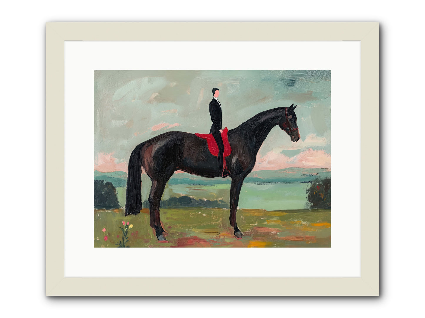 Valiant Pursuit -- Framed Print - White 16x12