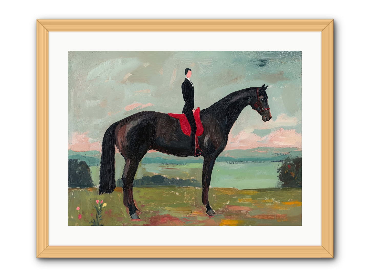 Valiant Pursuit -- Framed Print - Natural 24x18