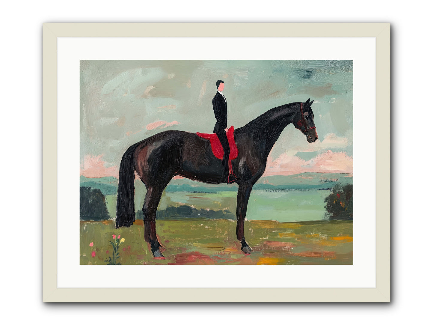 Valiant Pursuit -- Framed Print - White 24x18