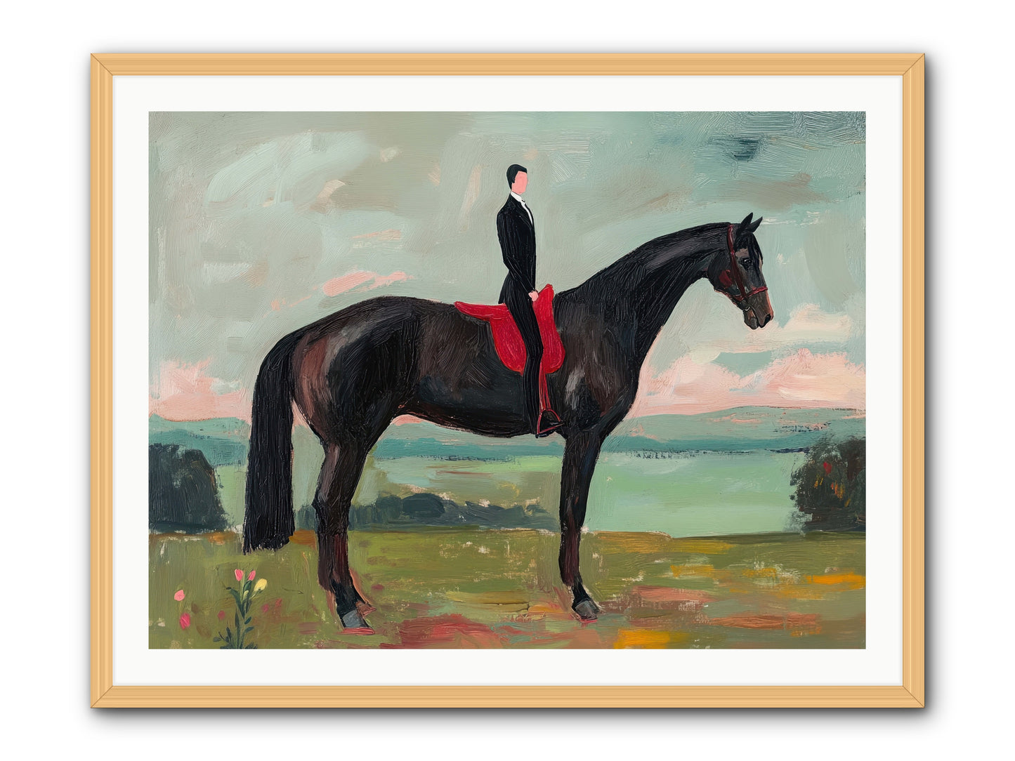 Valiant Pursuit -- Framed Print - Natural 40x30