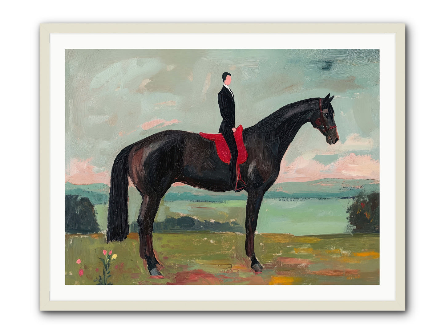 Valiant Pursuit -- Framed Print - White 40x30