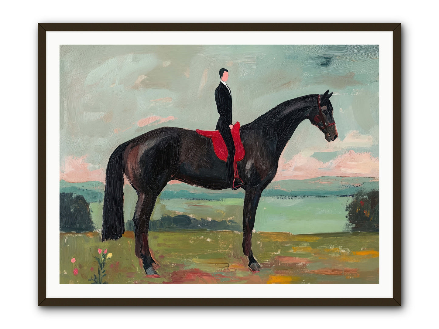 Valiant Pursuit -- Framed Print - Black 48x36