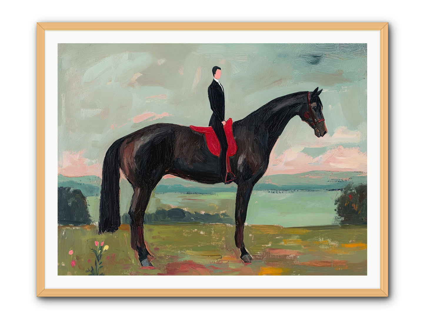 Valiant Pursuit -- Framed Print - Natural 48x36