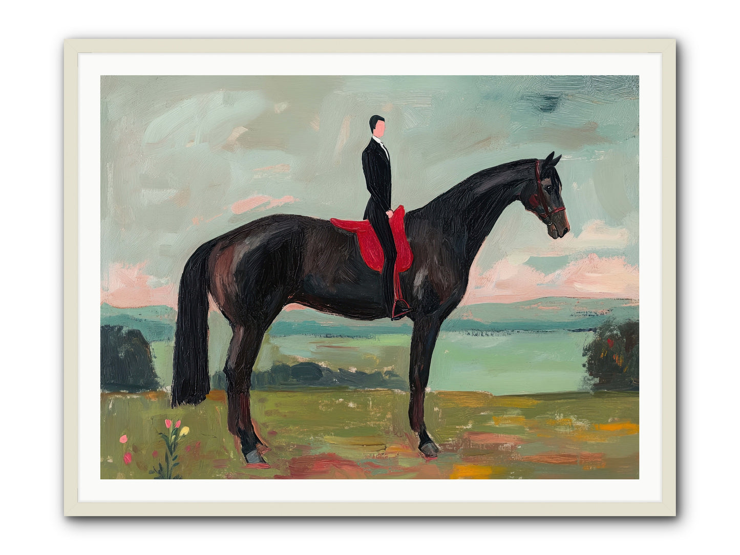 Valiant Pursuit -- Framed Print - White 48x36