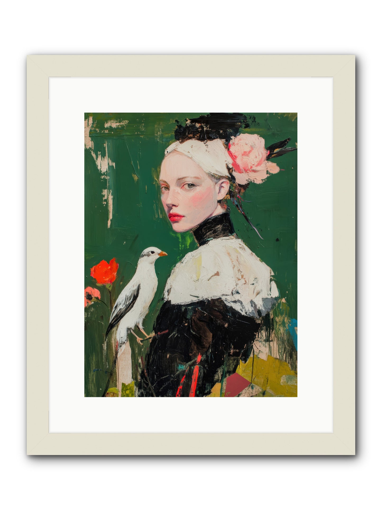 Vanishing Memoir -- Framed Print - White 12x16