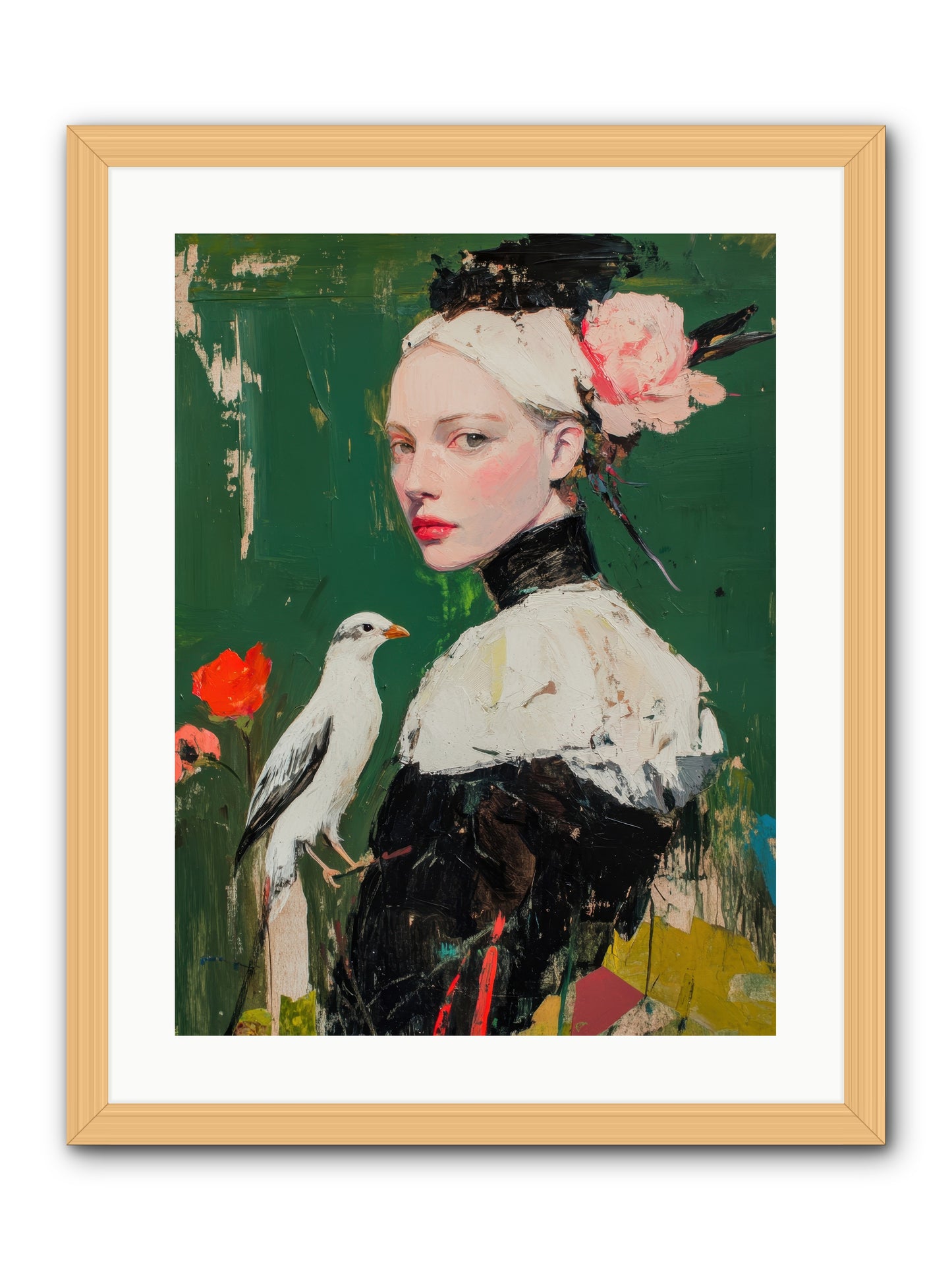 Vanishing Memoir -- Framed Print - Natural 18x24
