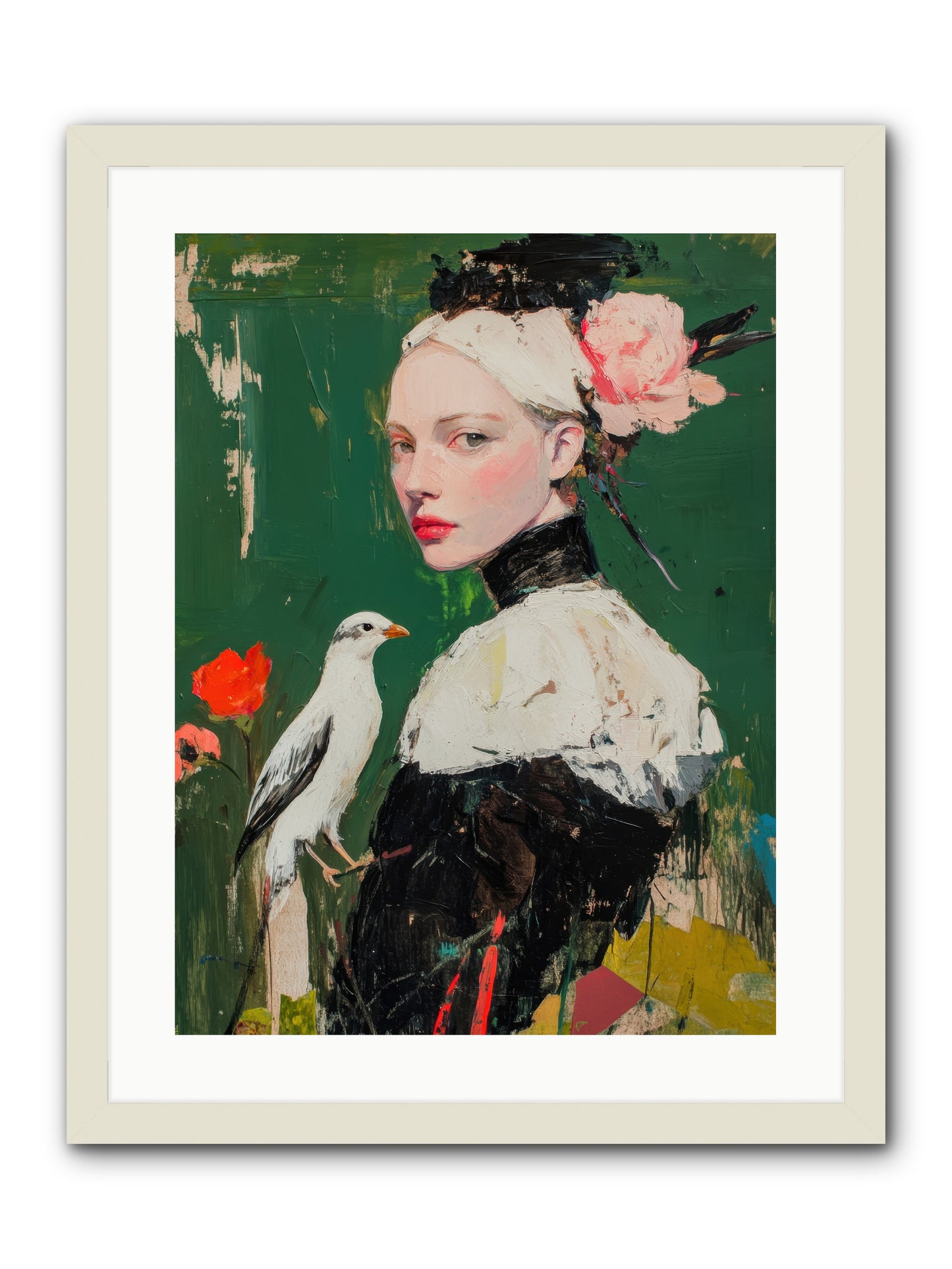 Vanishing Memoir -- Framed Print - White 18x24