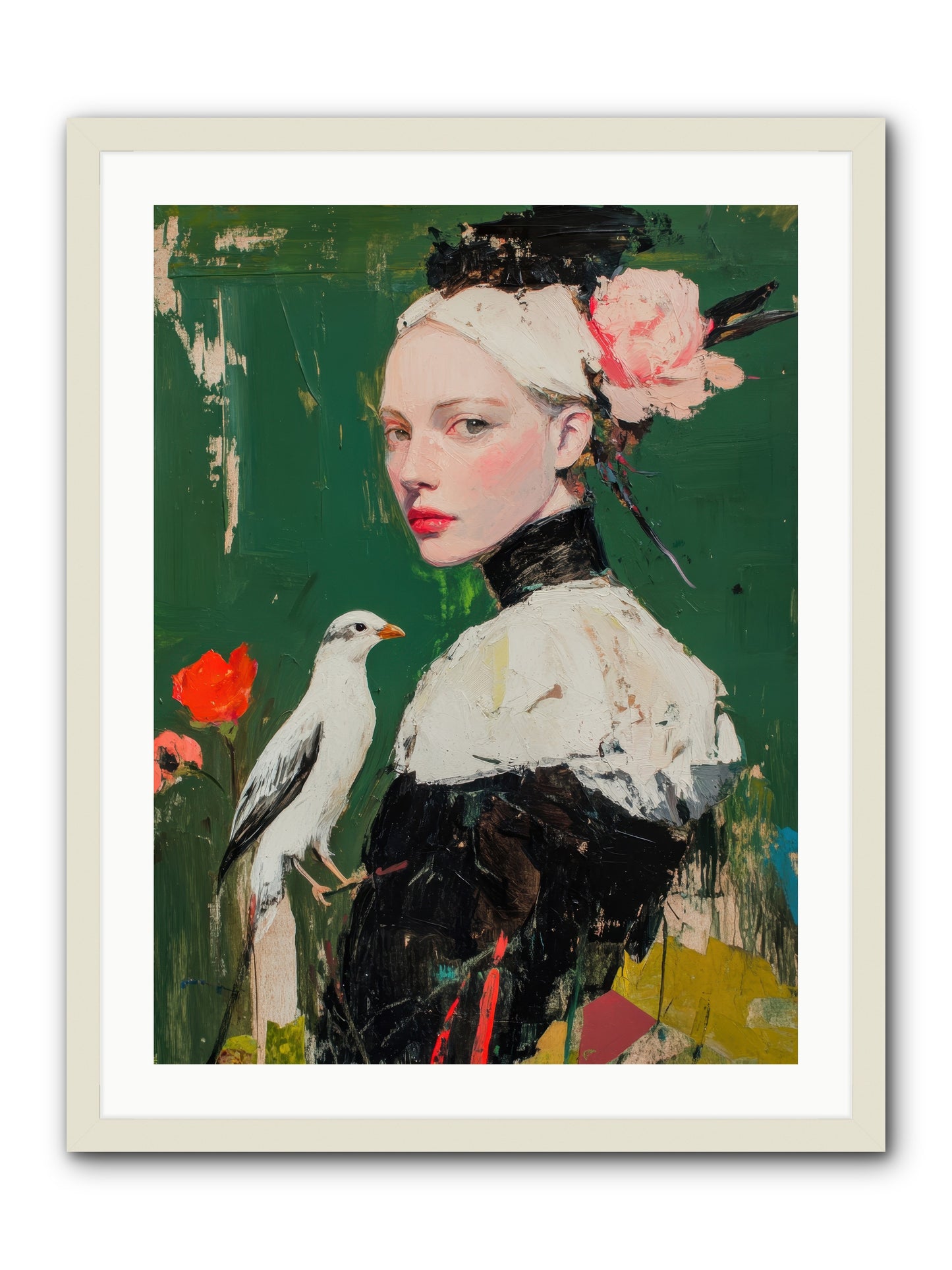 Vanishing Memoir -- Framed Print - White 24x32