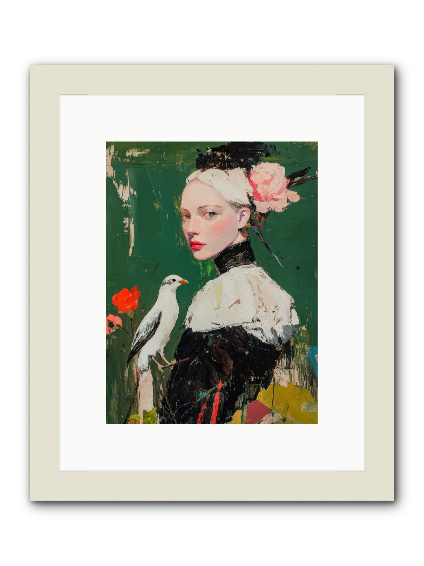 Vanishing Memoir -- Framed Print - White 9x12