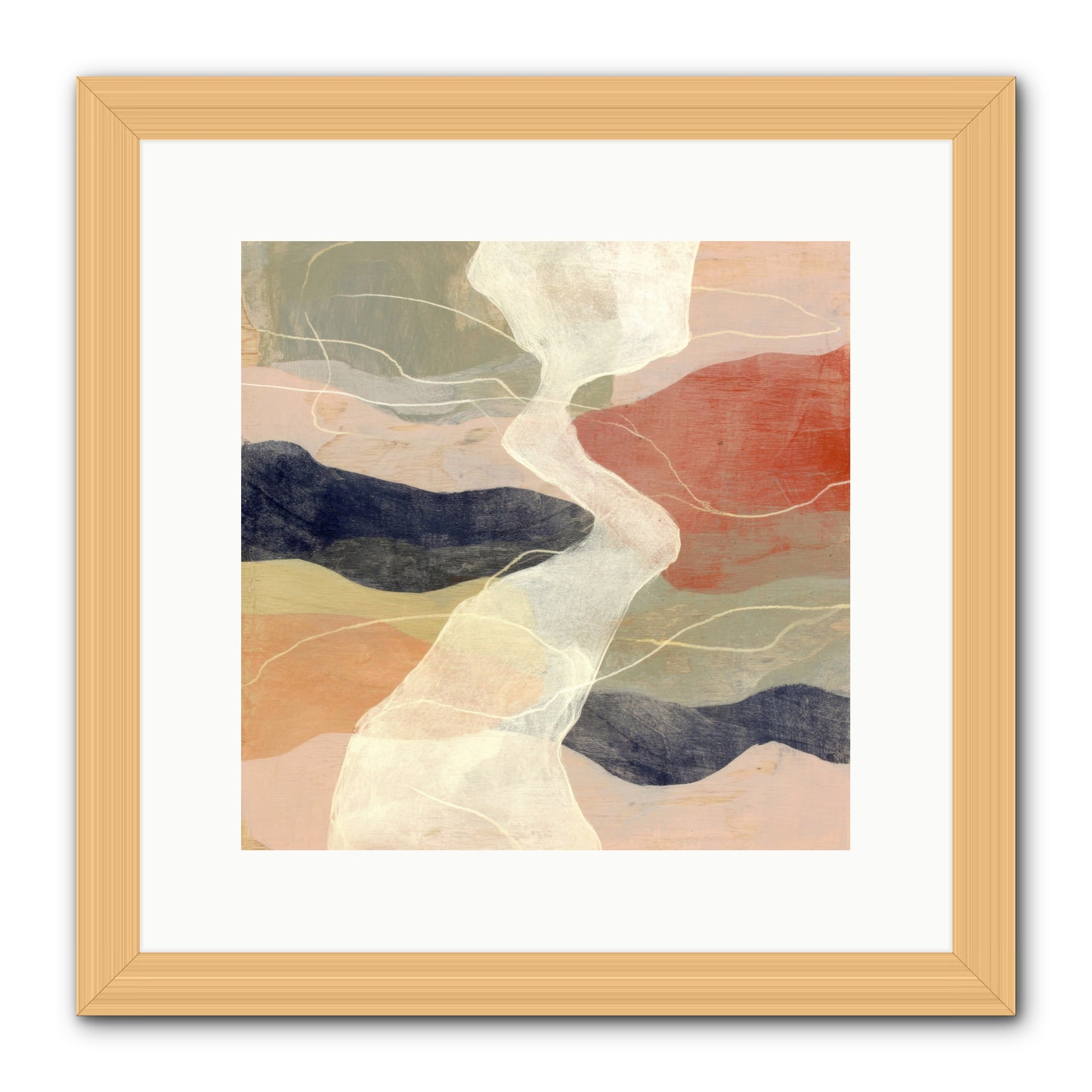 Vapor -- Framed Print - Natural 12x12