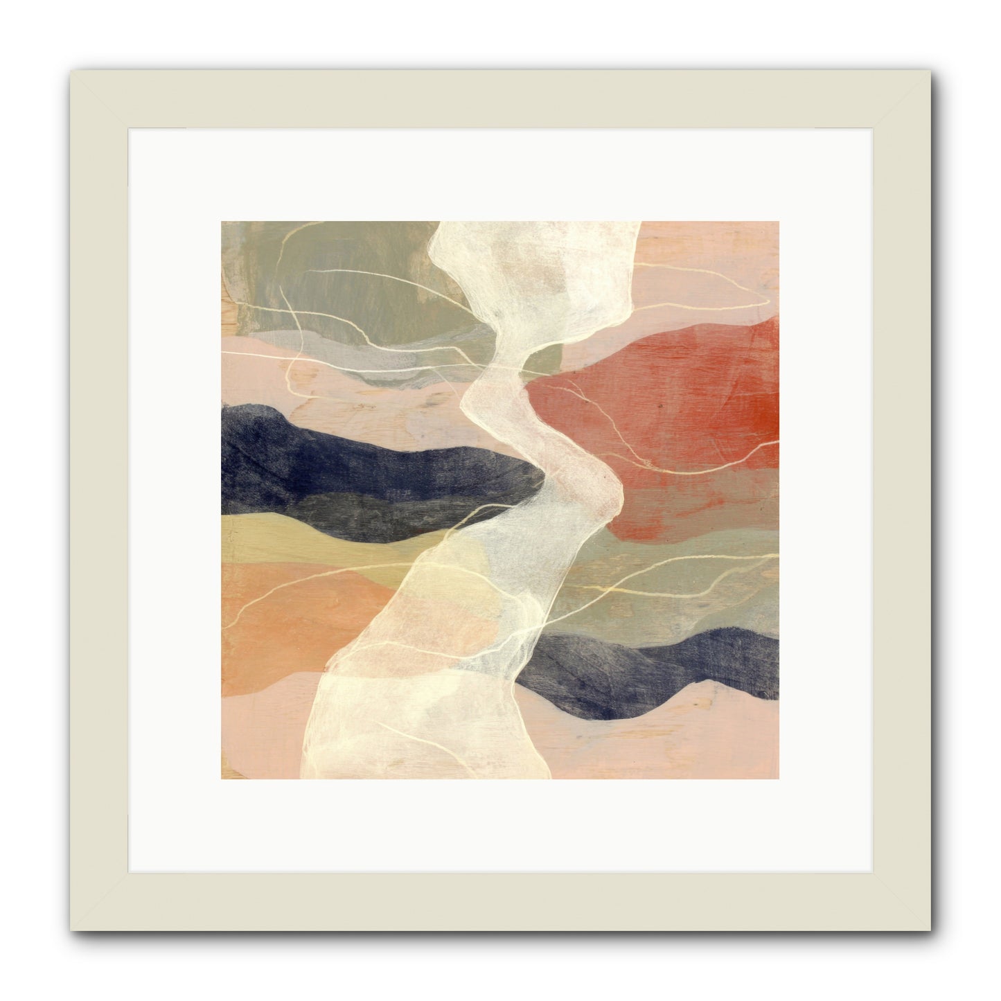 Vapor -- Framed Print - White 12x12
