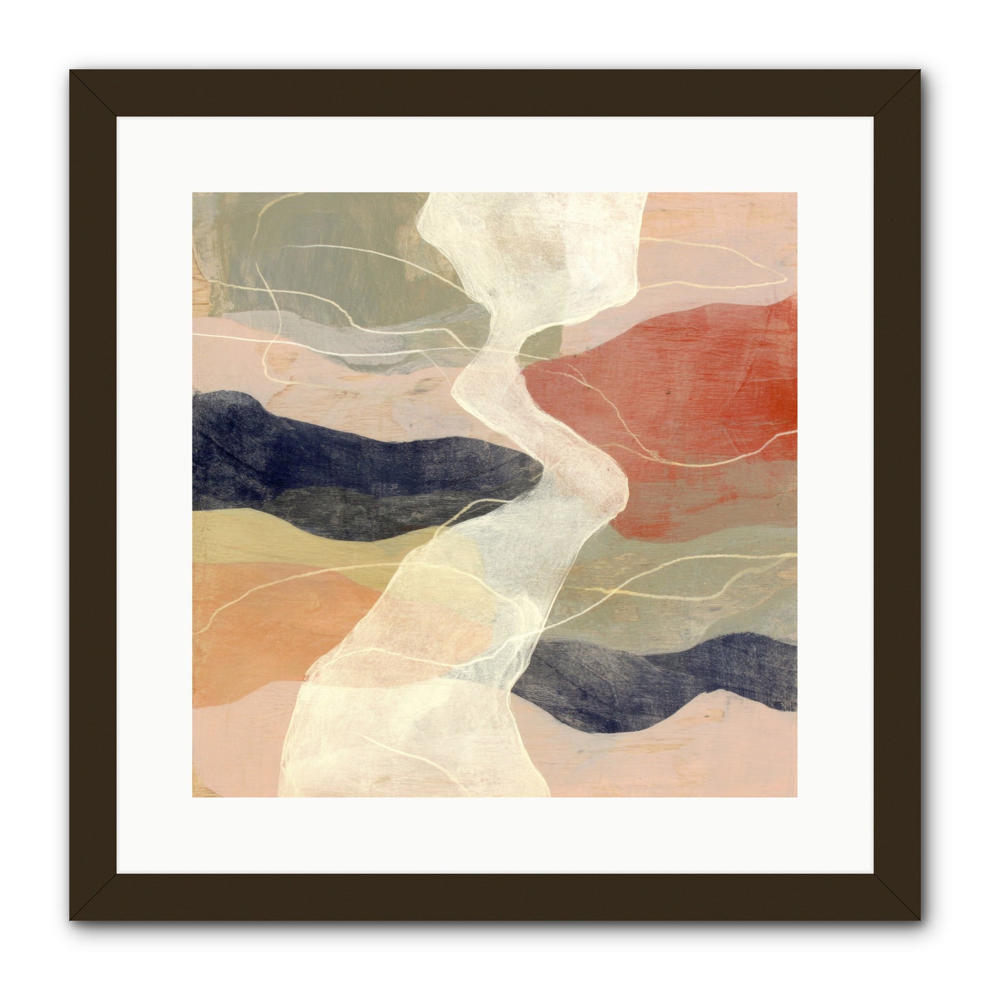 Vapor -- Framed Print - Black 16x16