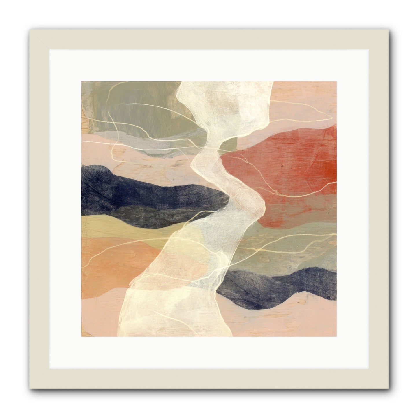 Vapor -- Framed Print - White 16x16