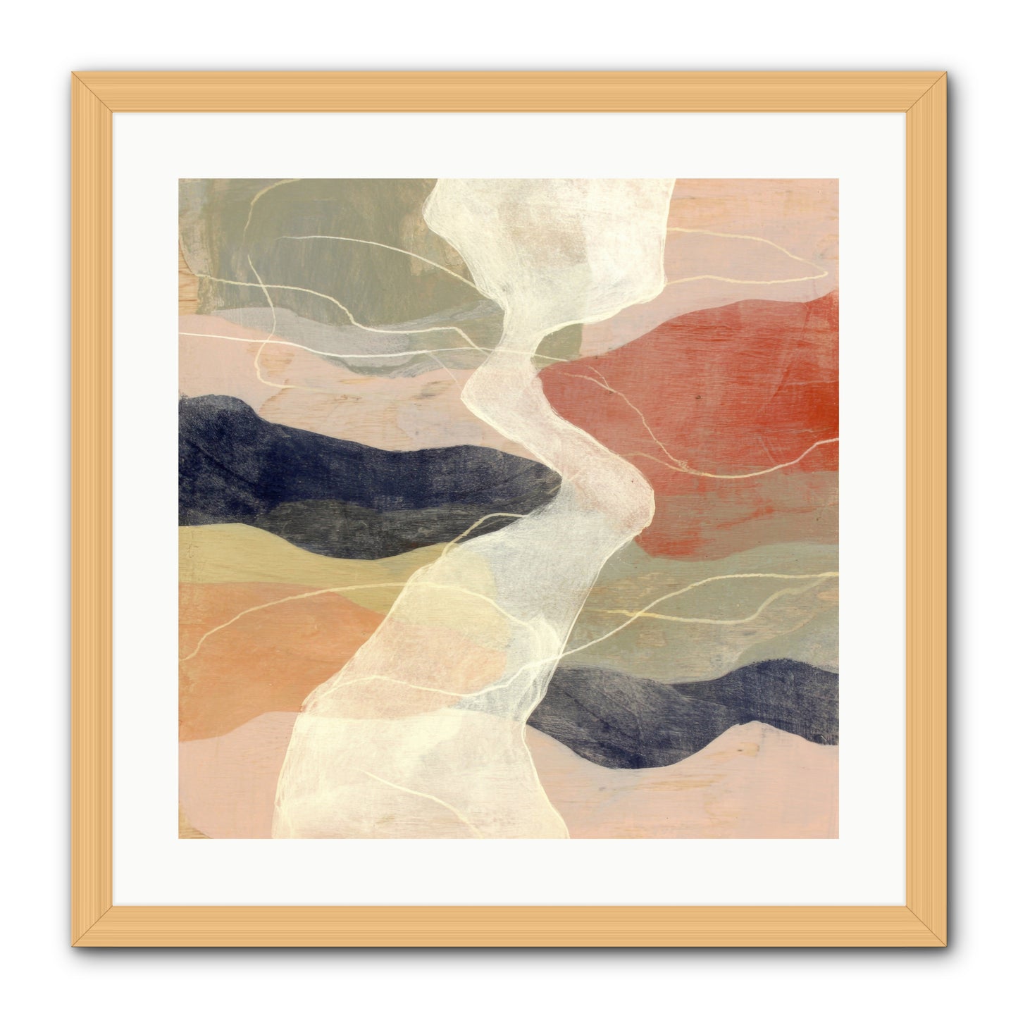 Vapor -- Framed Print - Natural 20x20