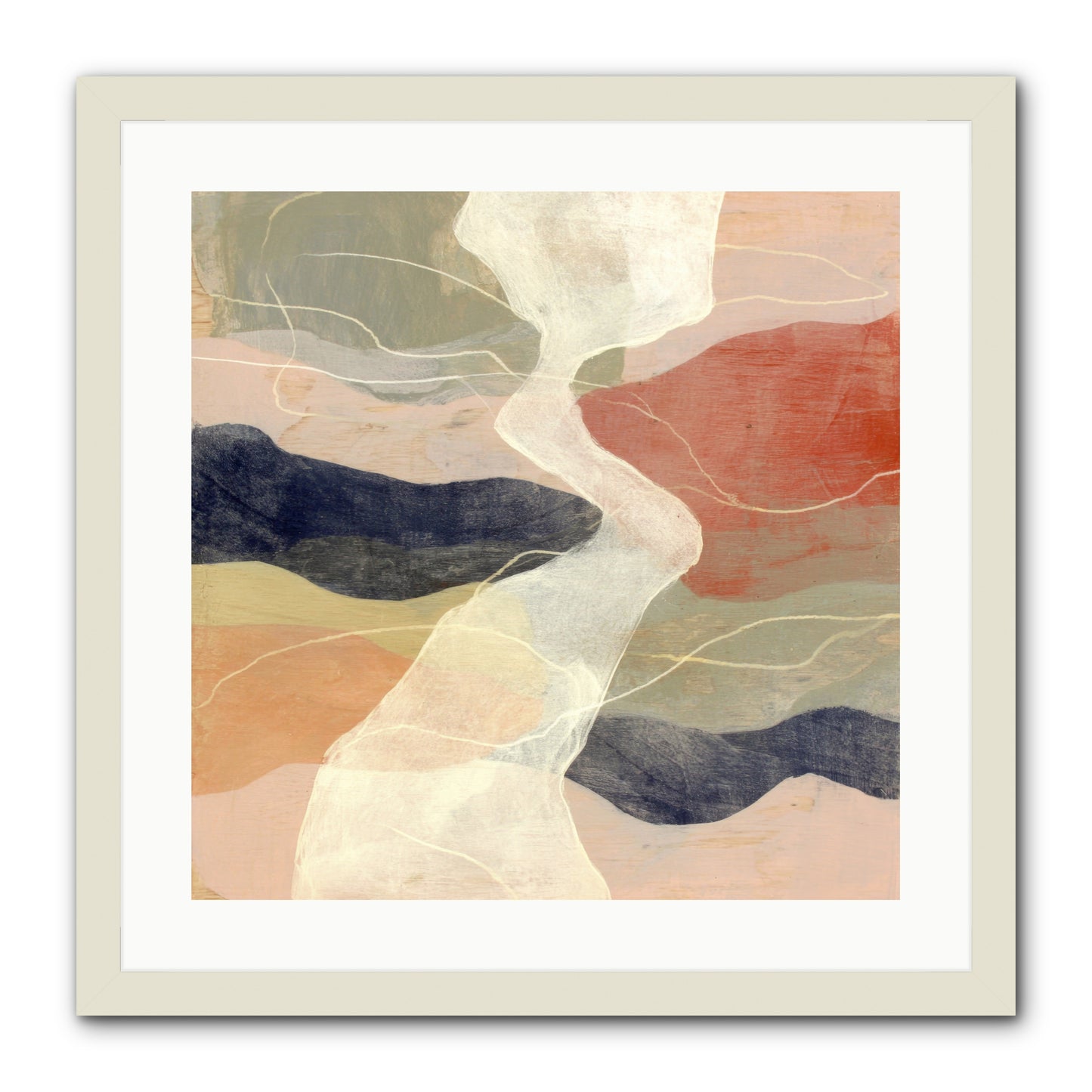 Vapor -- Framed Print - White 20x20