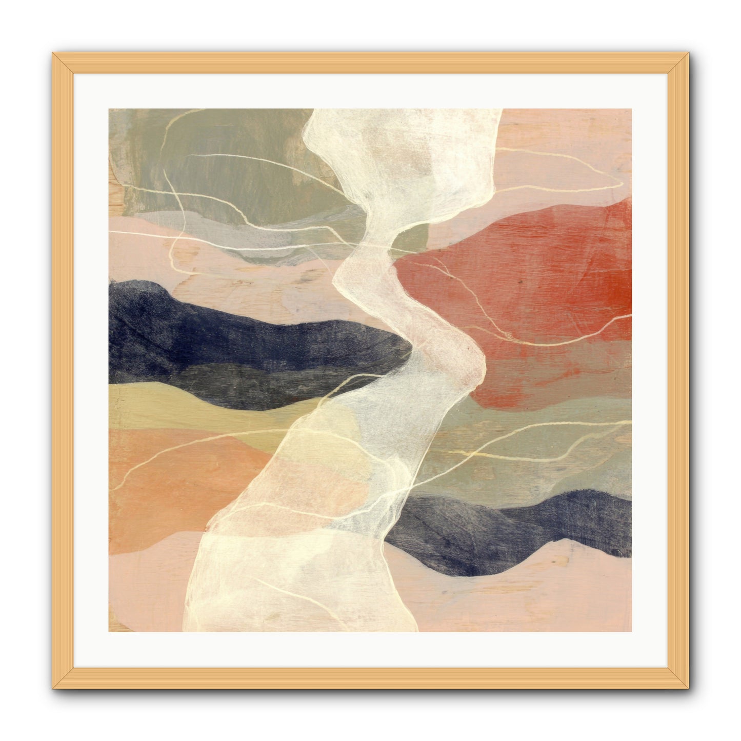 Vapor -- Framed Print - Natural 30x30