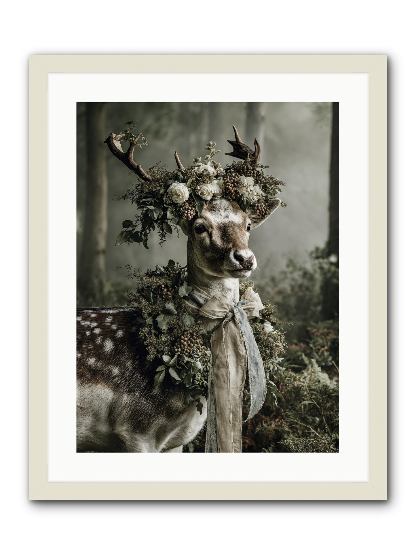 Varonne -- Framed Print - White 18x24