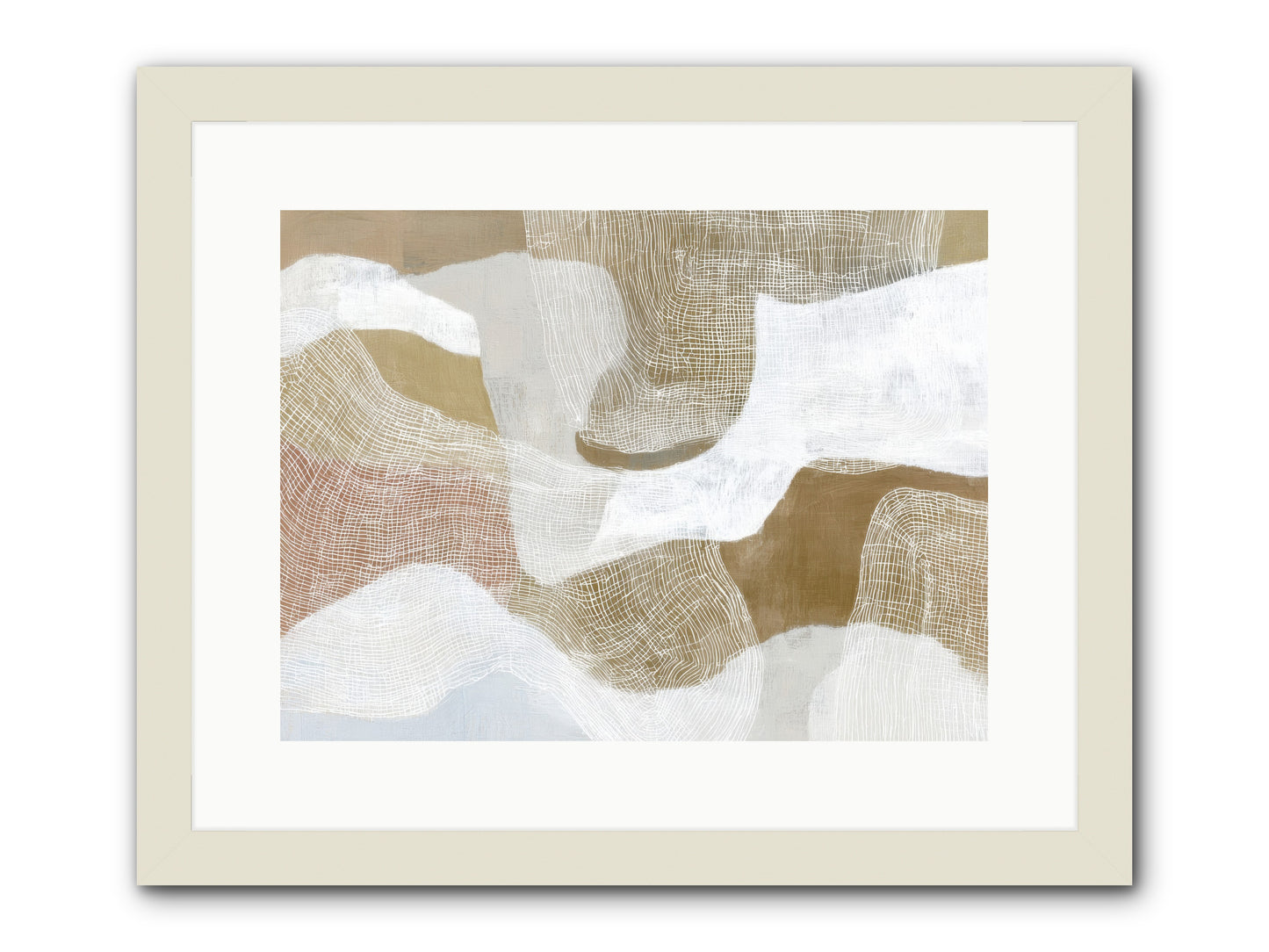 Veering -- Framed Print - White 16x12