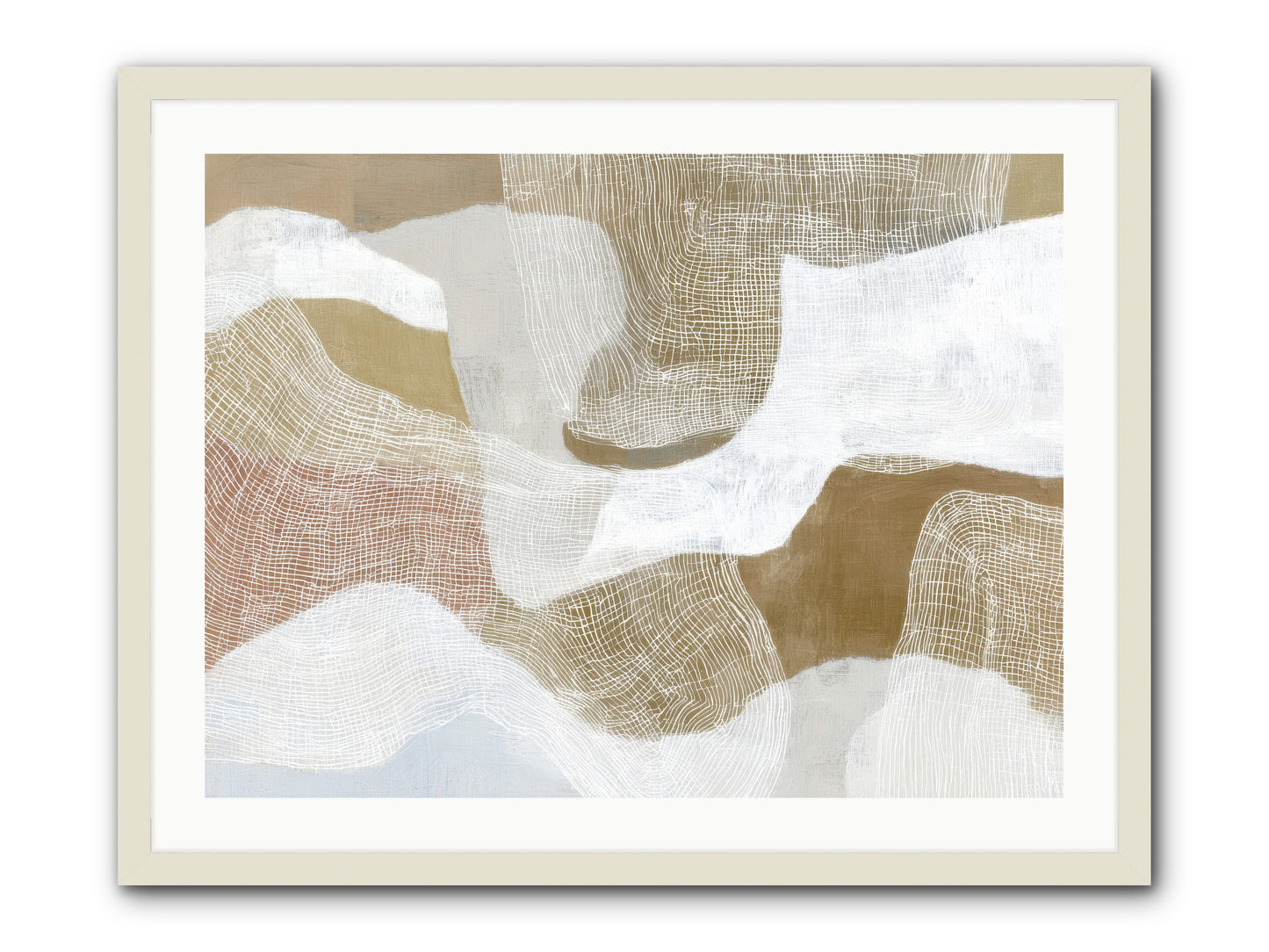 Veering -- Framed Print - White 32x24