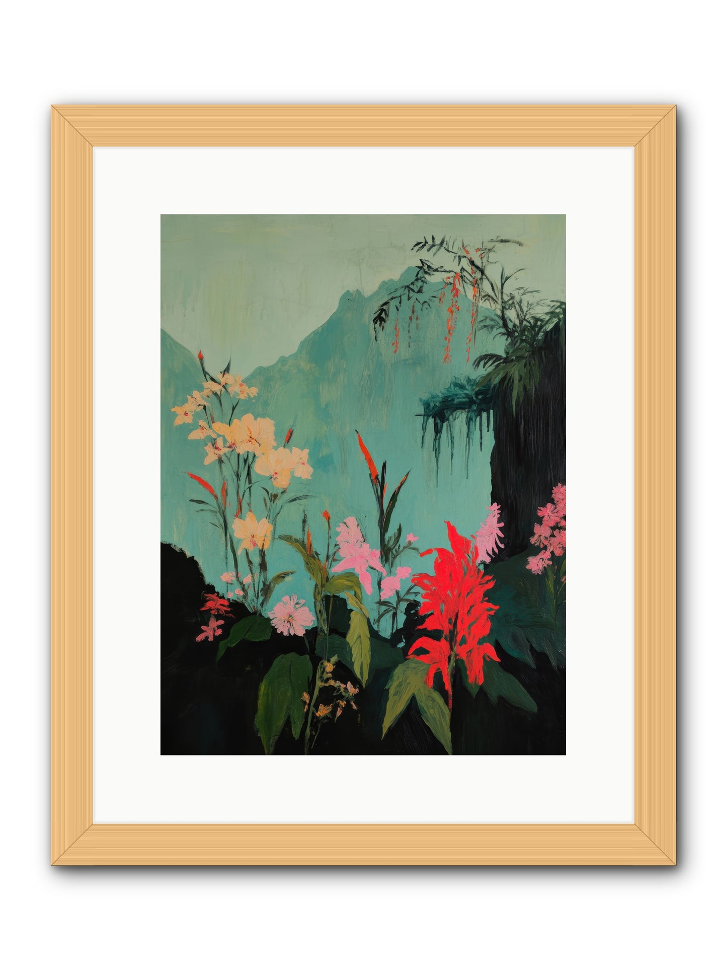 Veiled Botanica -- Framed Print - Natural 12x16