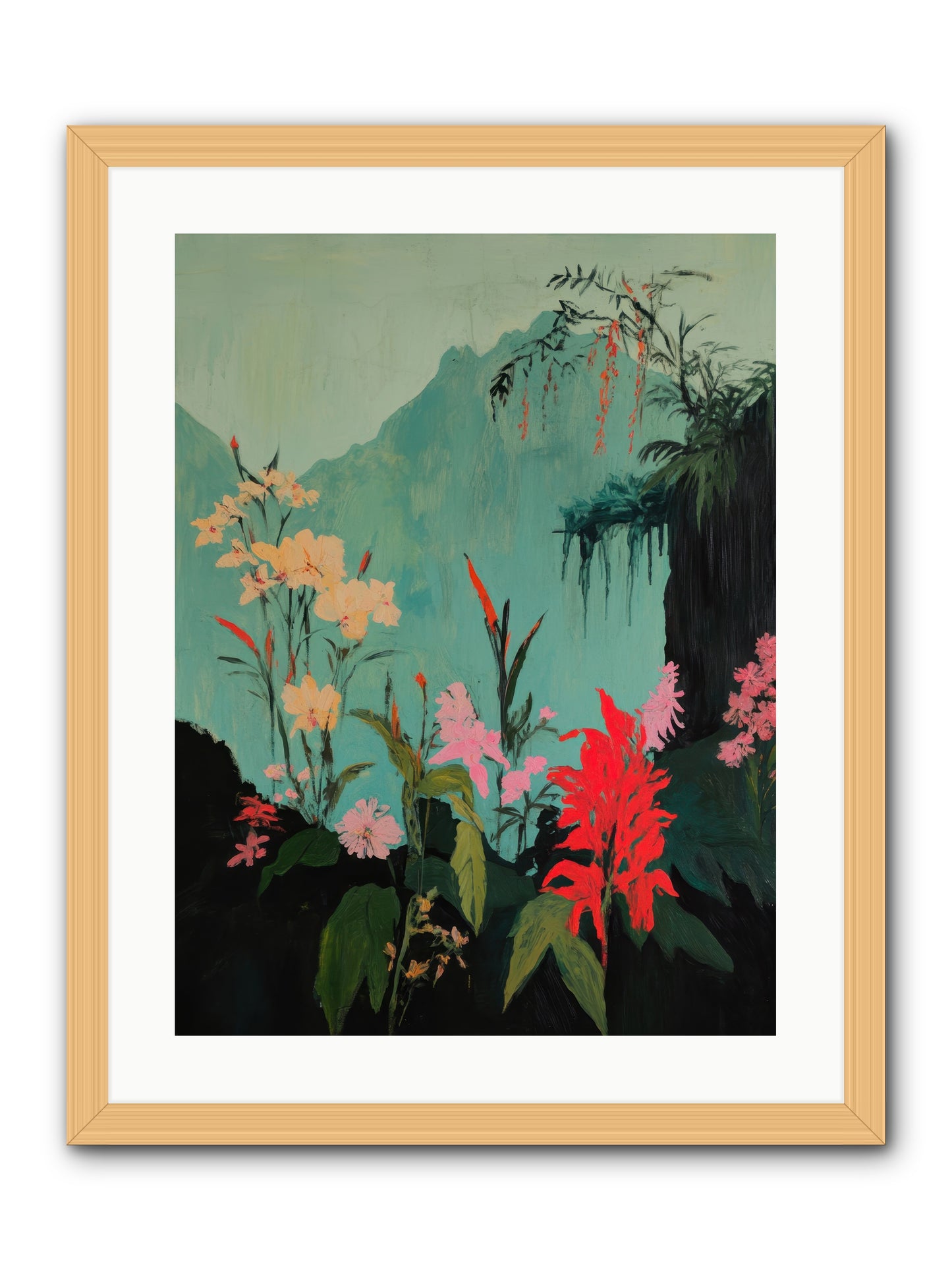 Veiled Botanica -- Framed Print - Natural 18x24