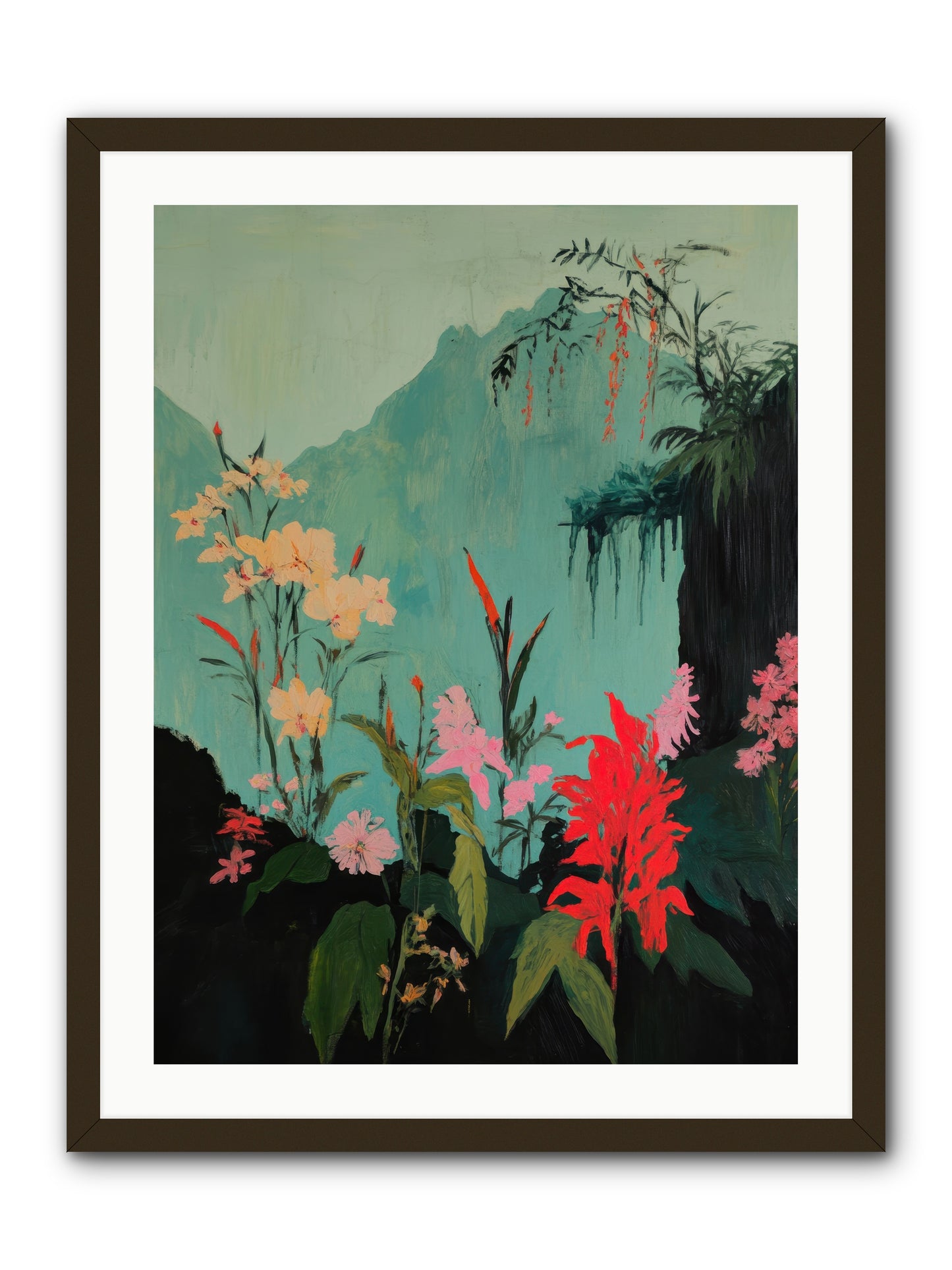 Veiled Botanica -- Framed Print - Black 24x32