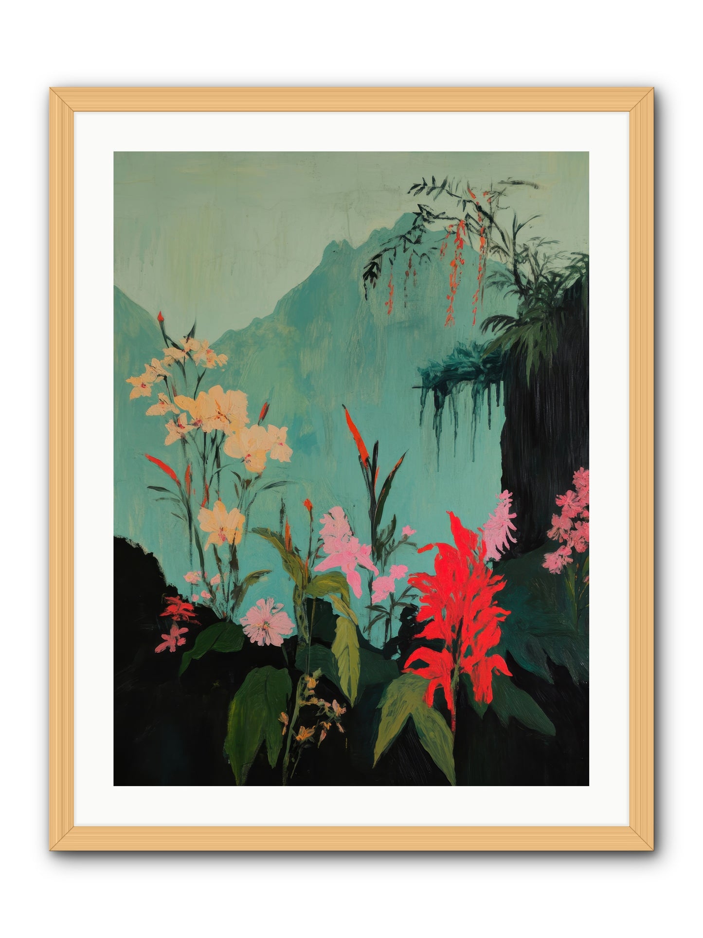 Veiled Botanica -- Framed Print - Natural 24x32