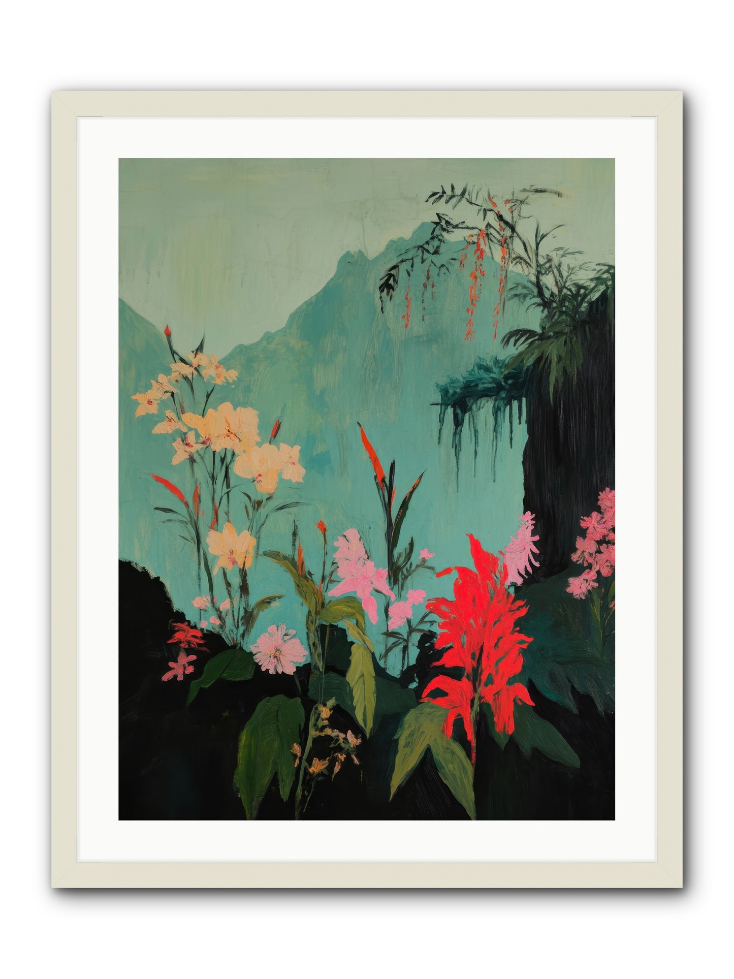 Veiled Botanica -- Framed Print - White 24x32