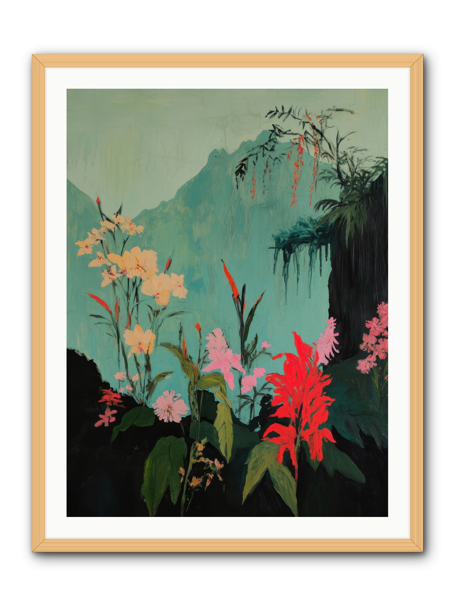 Veiled Botanica -- Framed Print - Natural 30x40