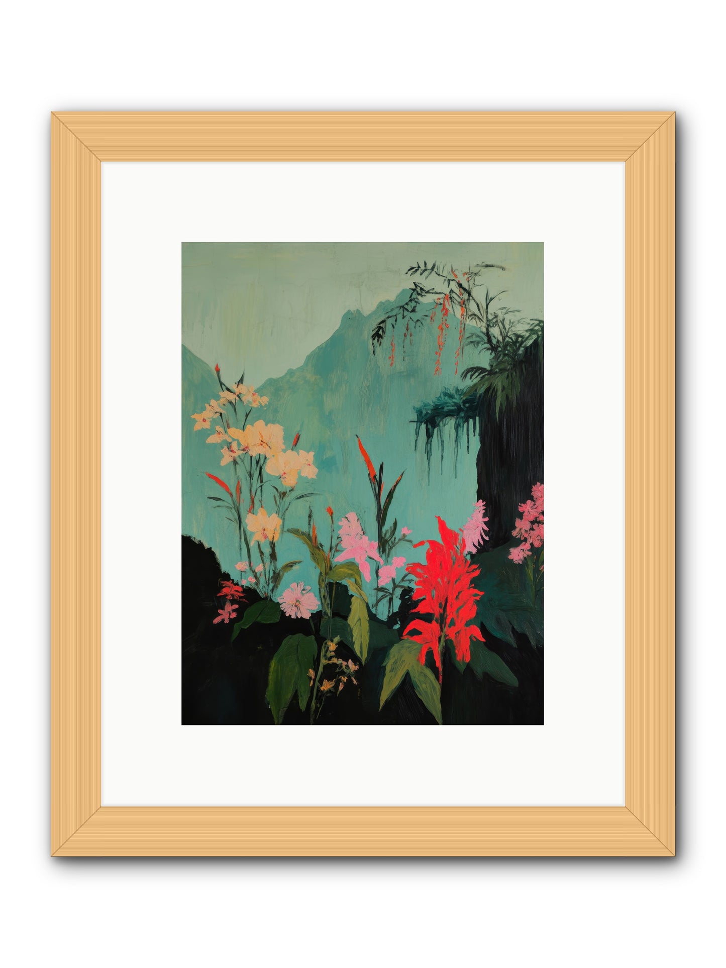 Veiled Botanica -- Framed Print - Natural 9x12