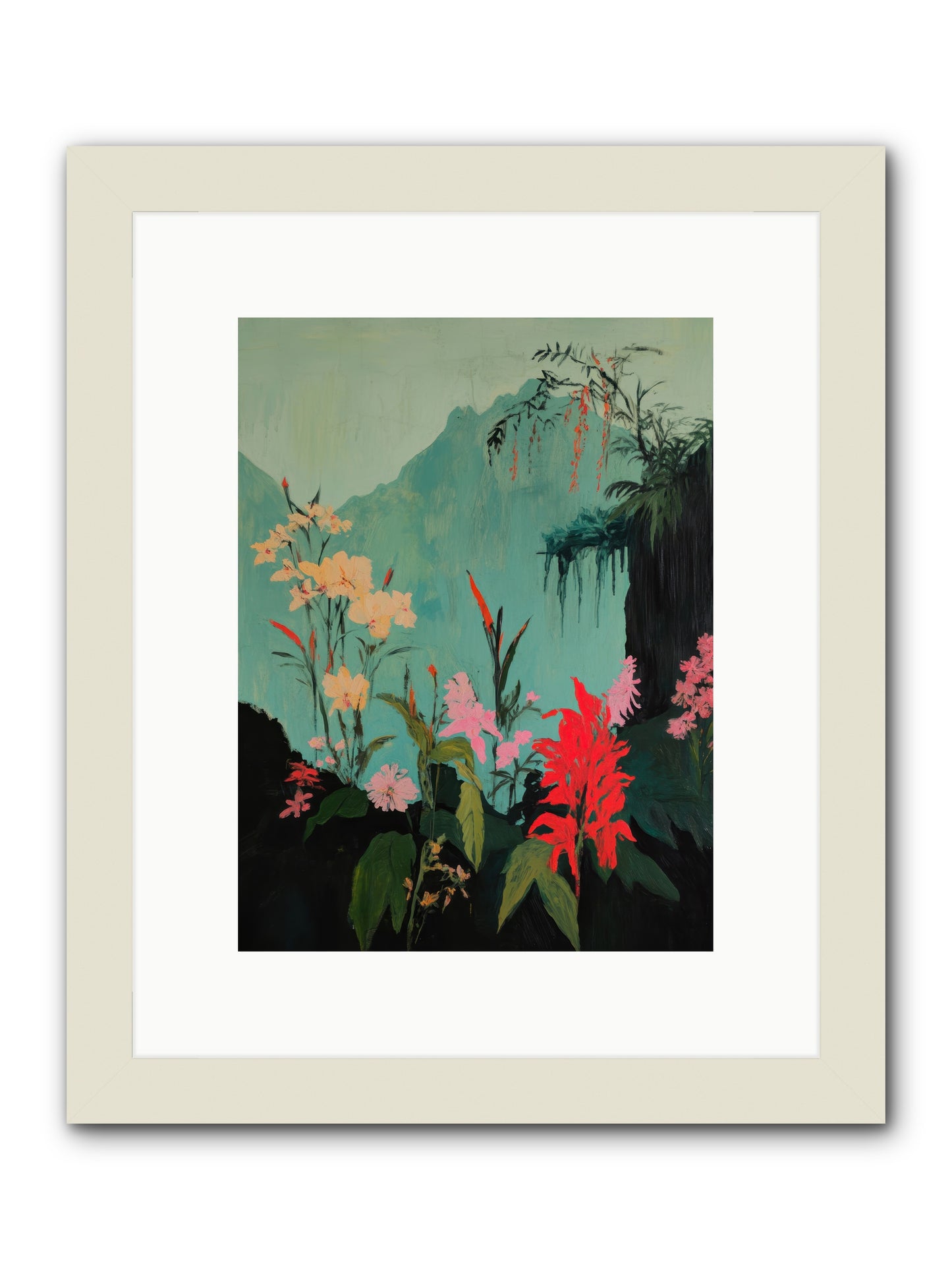 Veiled Botanica -- Framed Print - White 9x12