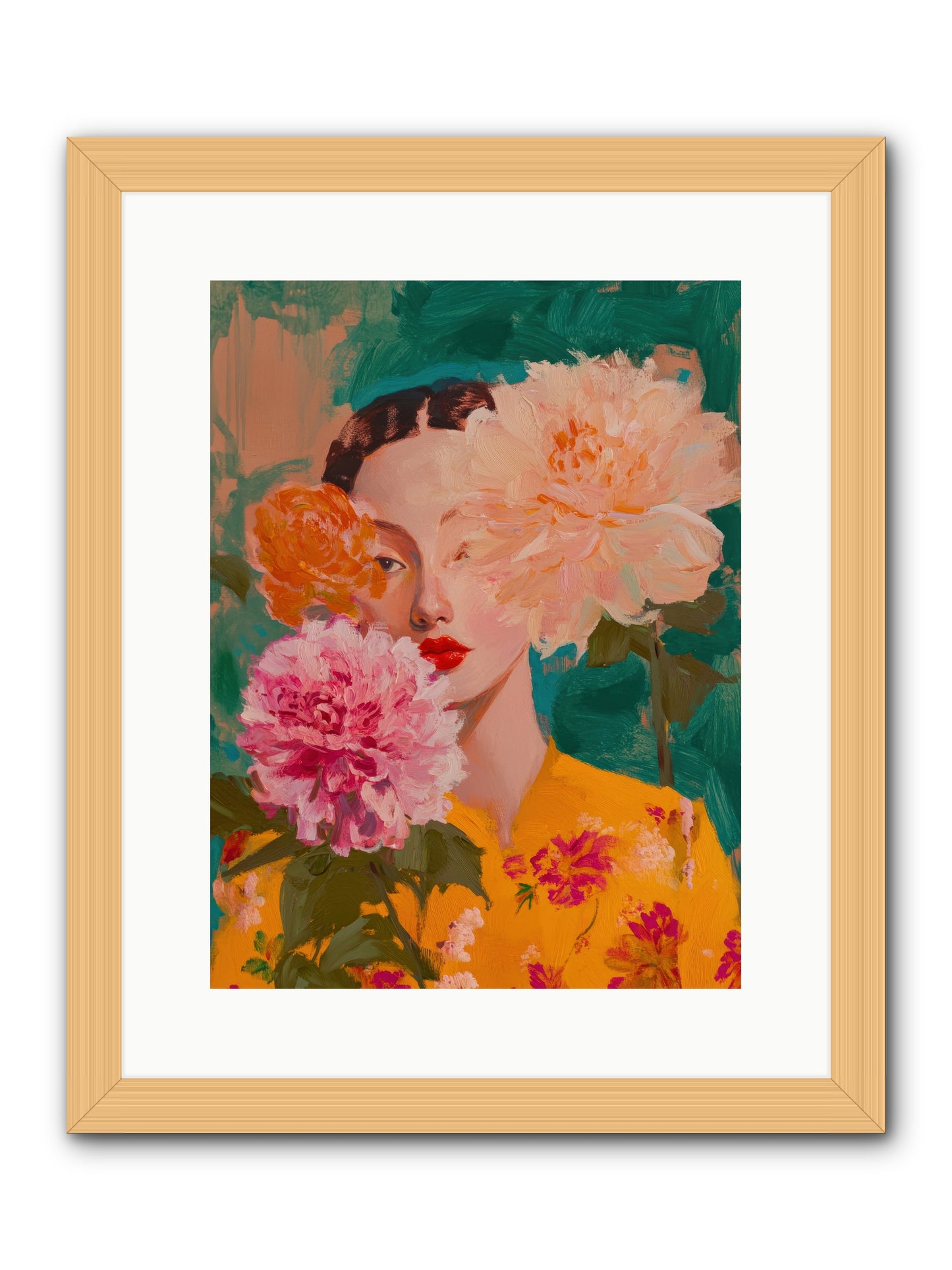 Veiled Presence -- Framed Print - Natural 12x16