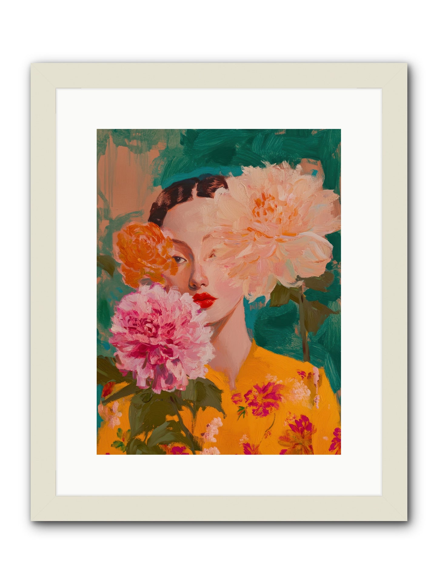 Veiled Presence -- Framed Print - White 12x16