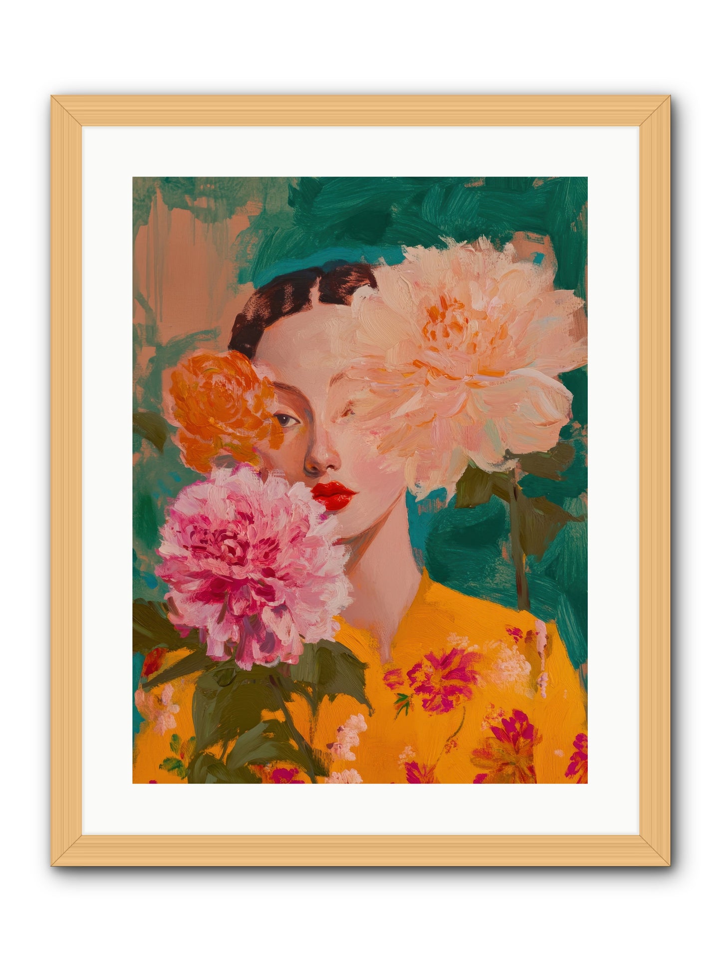 Veiled Presence -- Framed Print - Natural 18x24