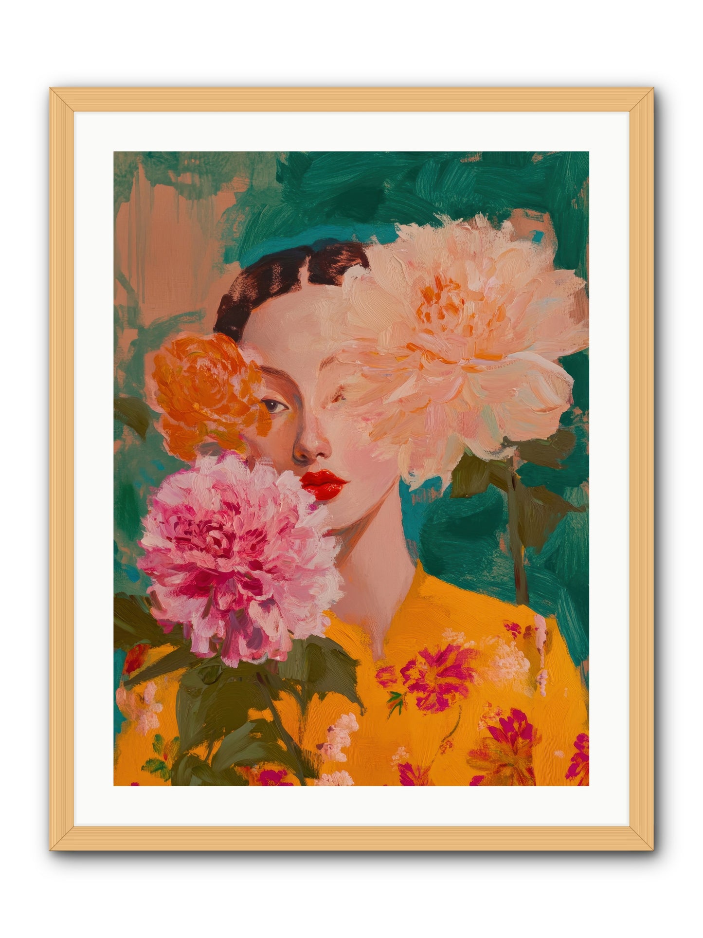 Veiled Presence -- Framed Print - Natural 24x32