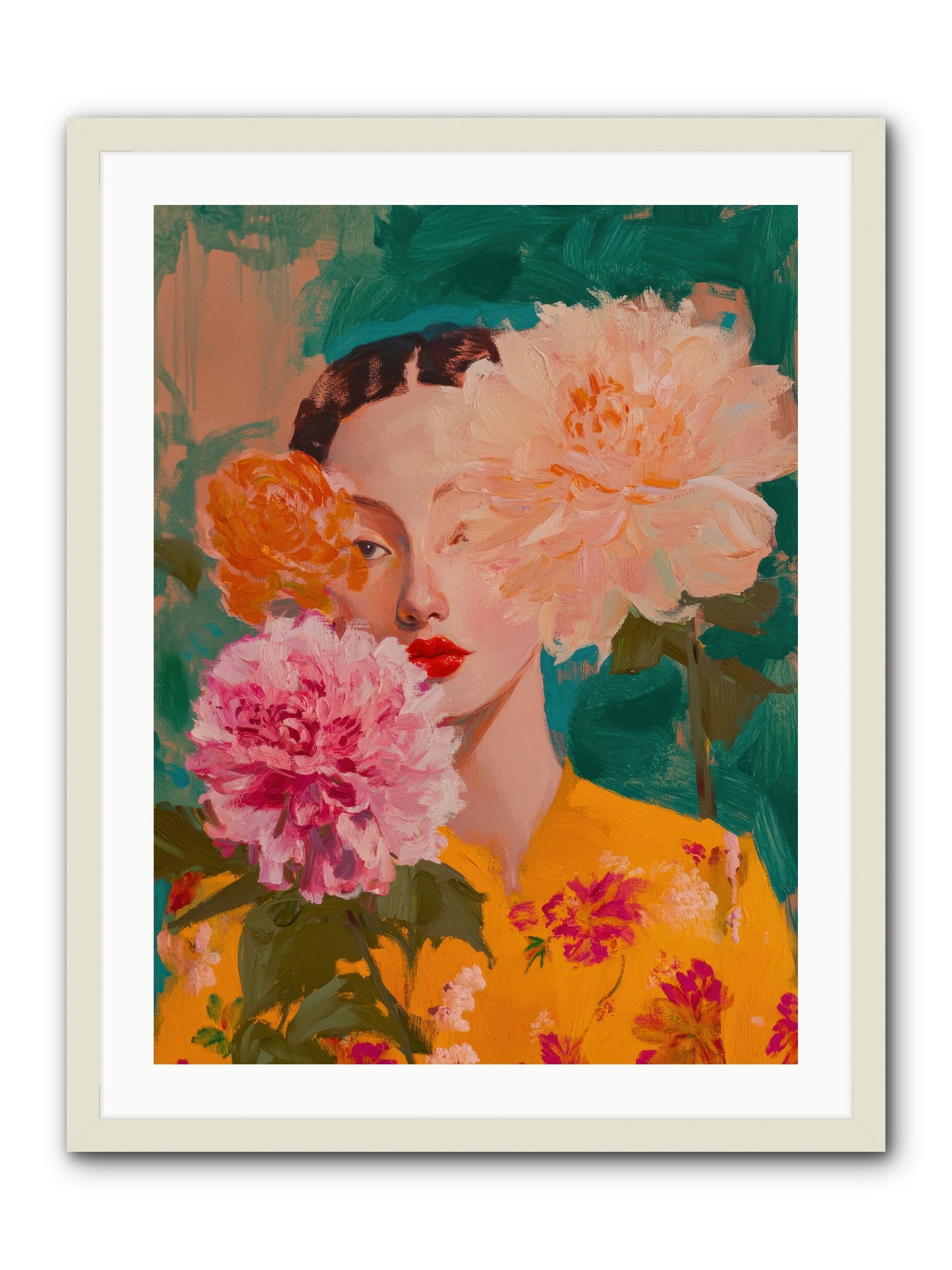 Veiled Presence -- Framed Print - White 24x32