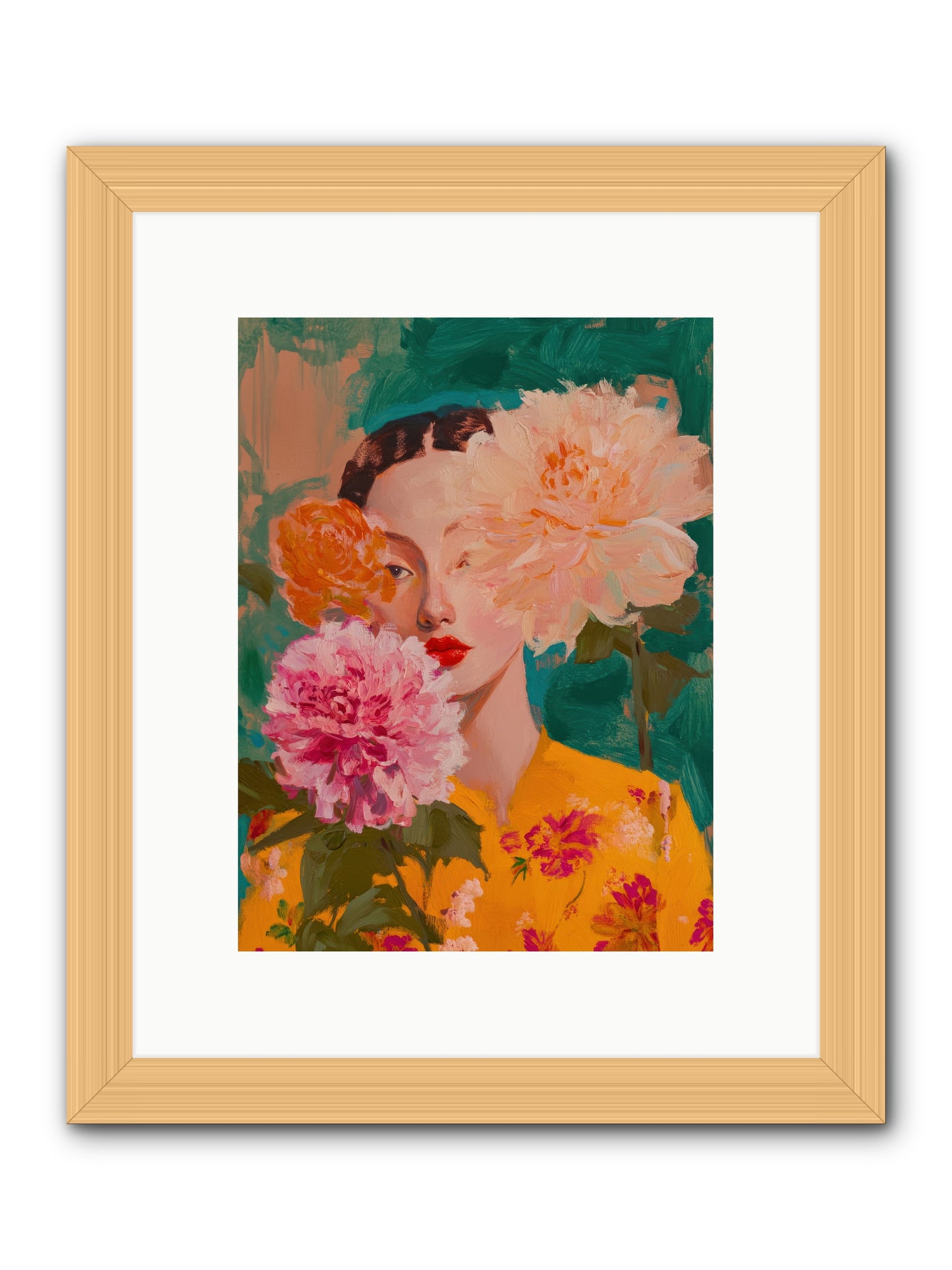 Veiled Presence -- Framed Print - Natural 9x12