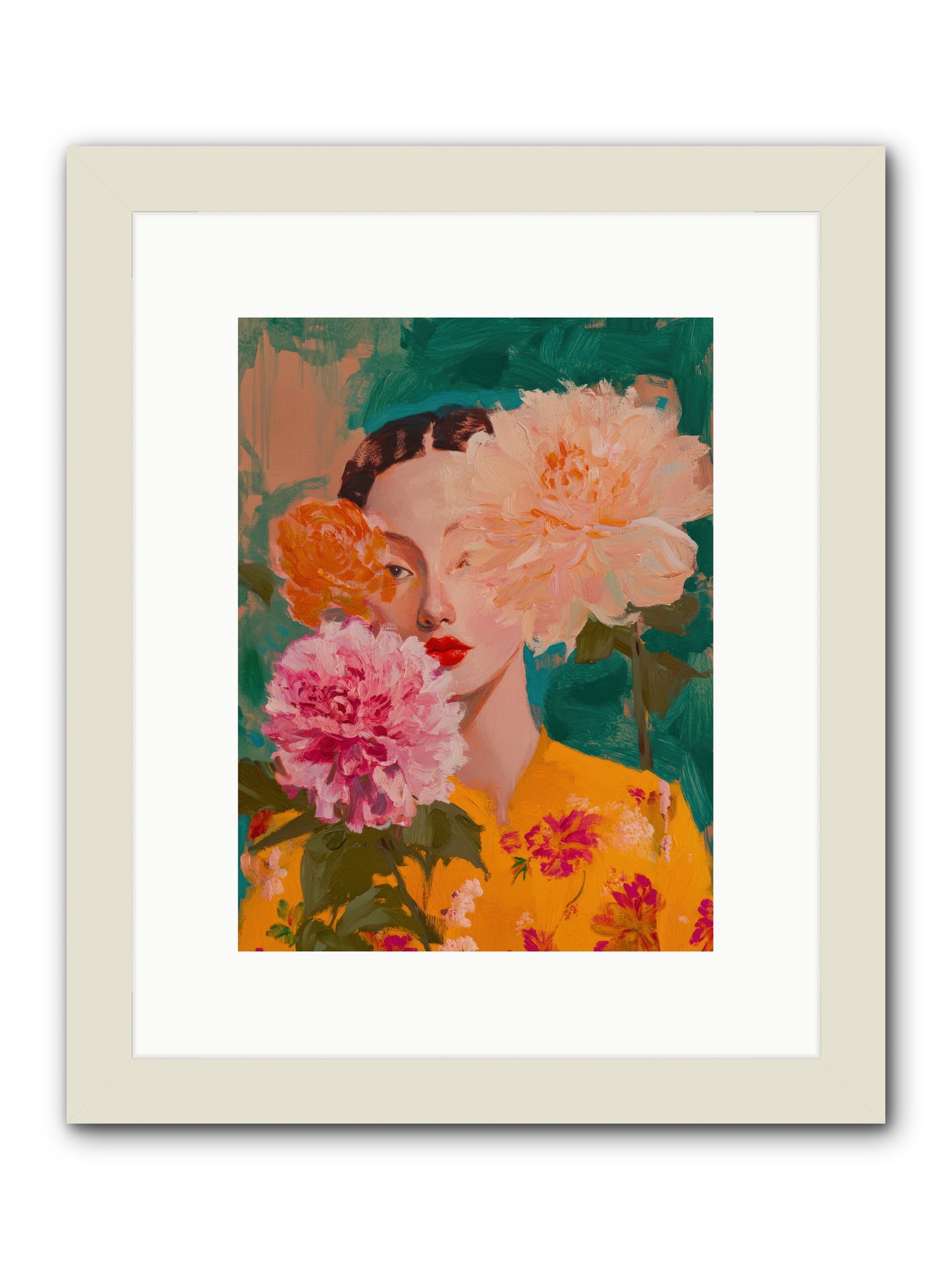 Veiled Presence -- Framed Print - White 9x12
