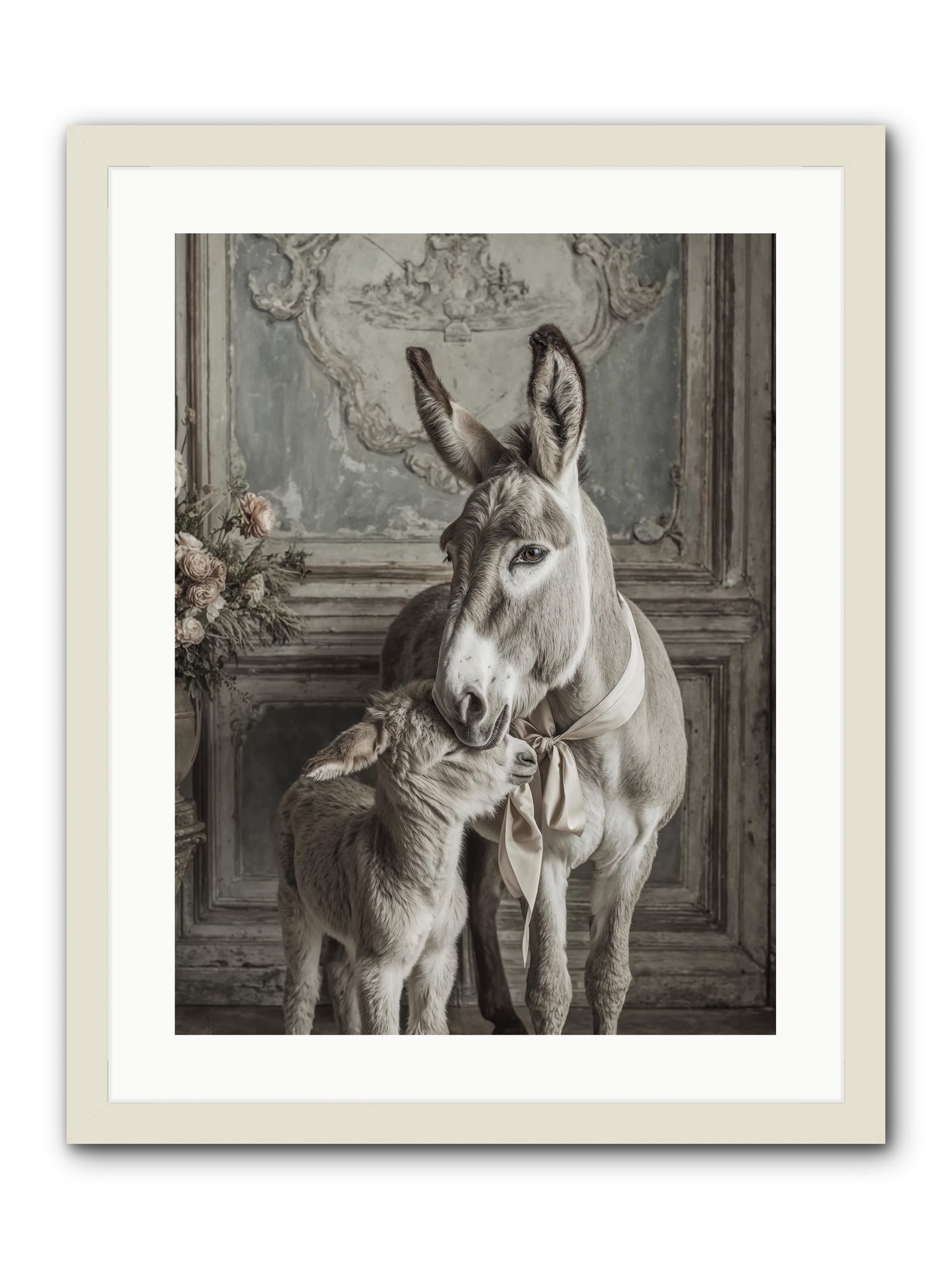 Velvet Heart Whispers -- Framed Print - White 18x24